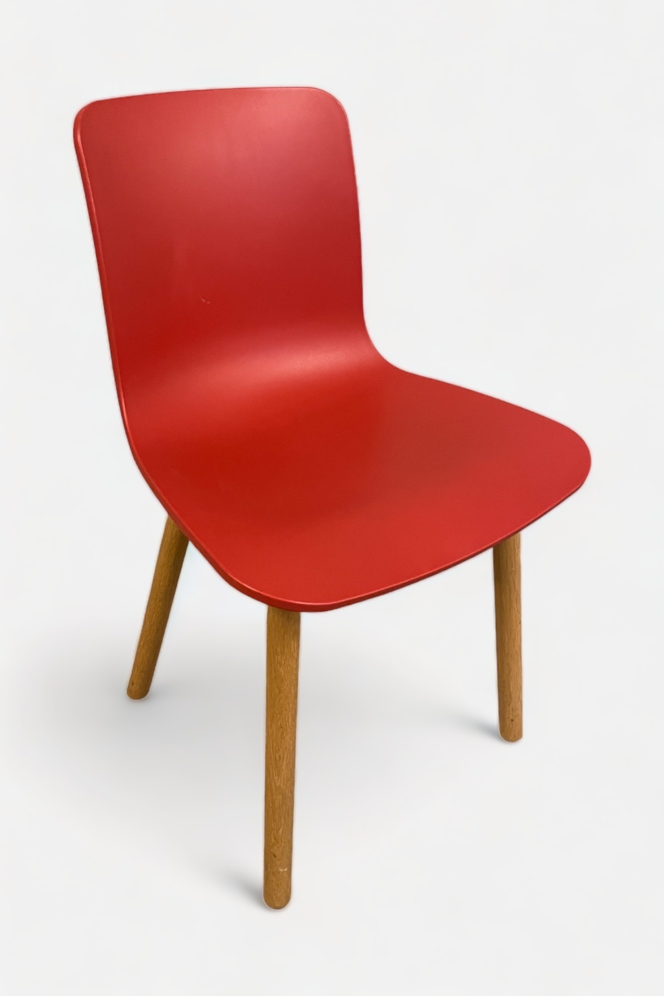 Vitra rood/donkerperzik Stoel op houten poten Scandinavische stijl