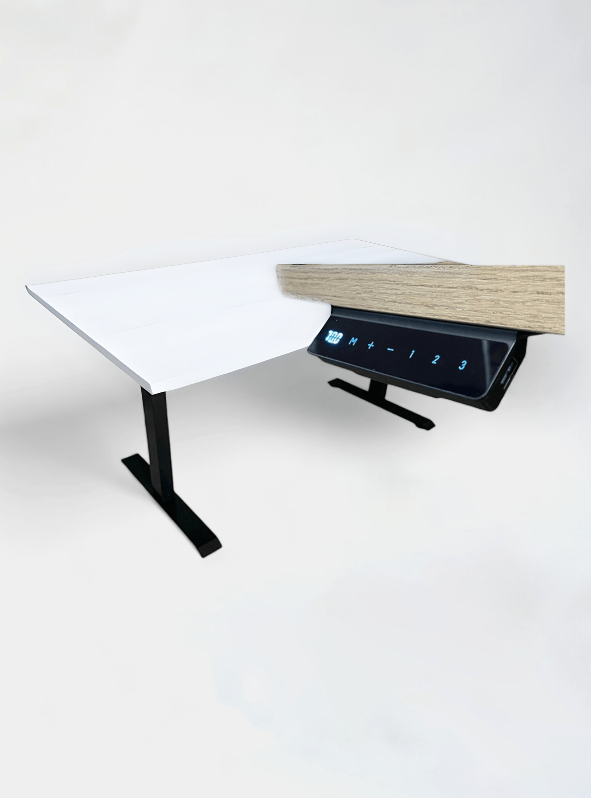 Electric sitstand desk 1 motor 160x80cm white - Second hand quality "Desks" - Relieve Furniture