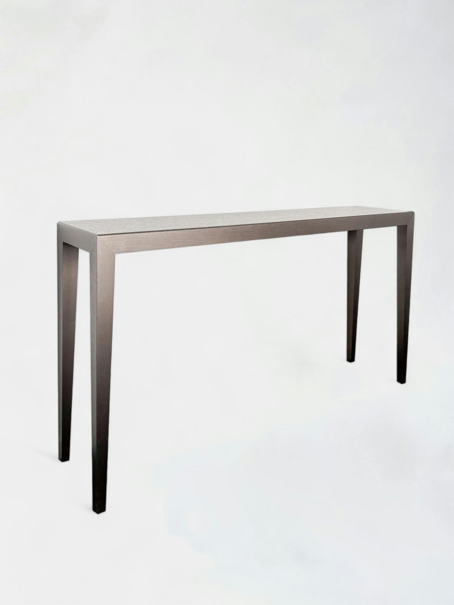 Donkerbruine houten consoletafel met strak ontwerp - Relieve Furniture