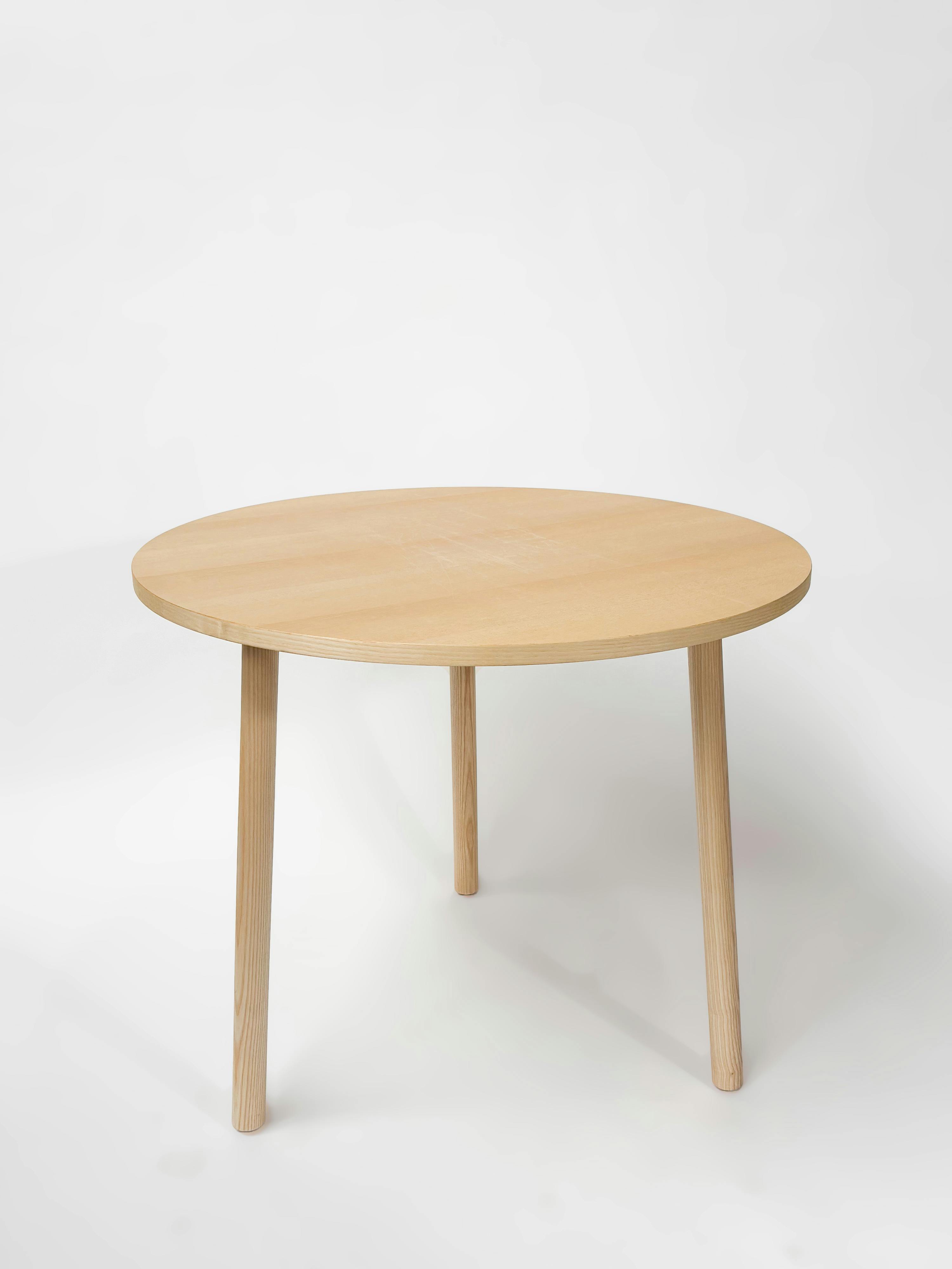 CRUSO Natural Oak Wood Table - 90cm - Relieve Furniture