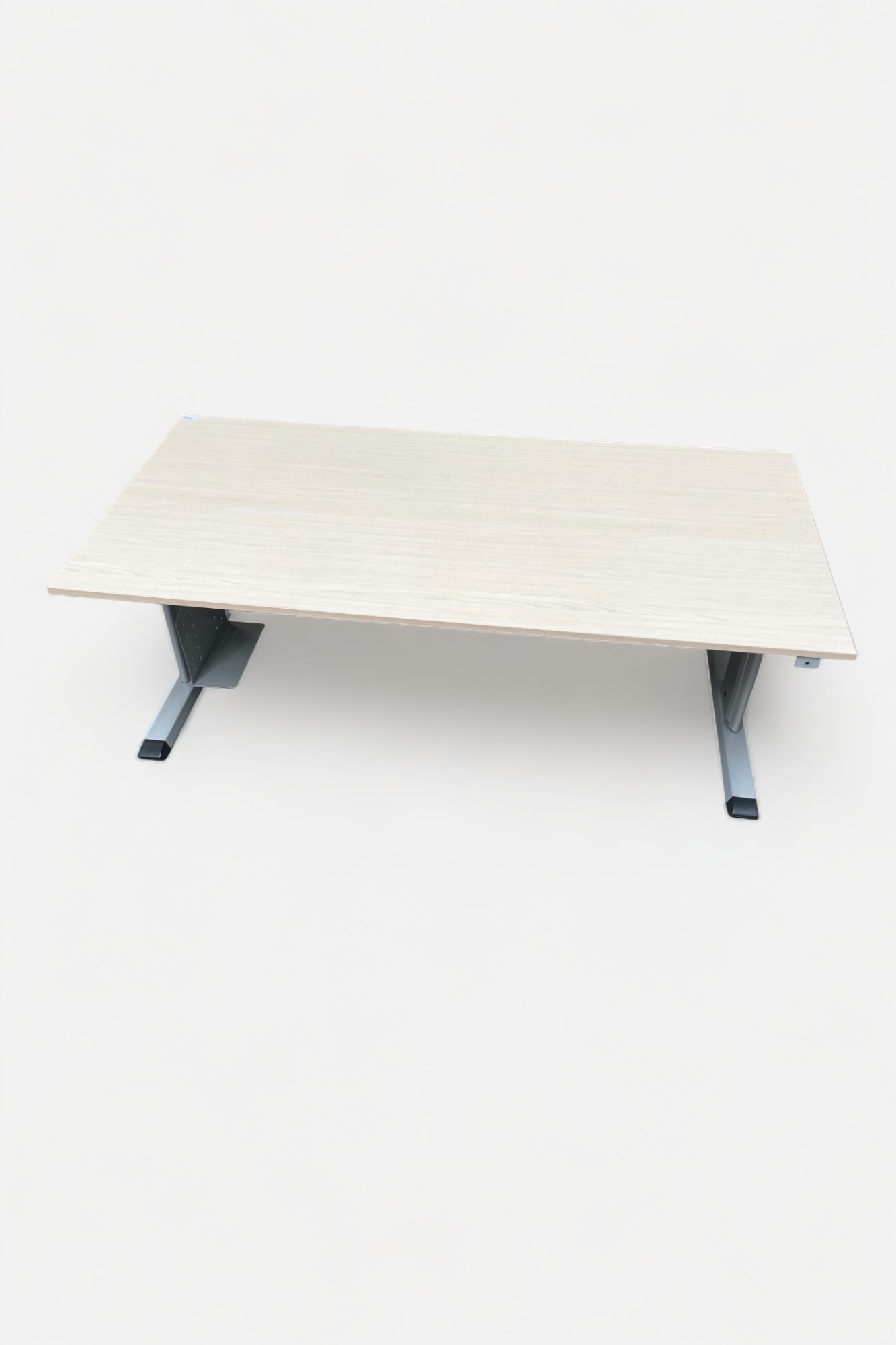 PAMI Adjustable beige Wood Desks with metalic legs 180x90cm