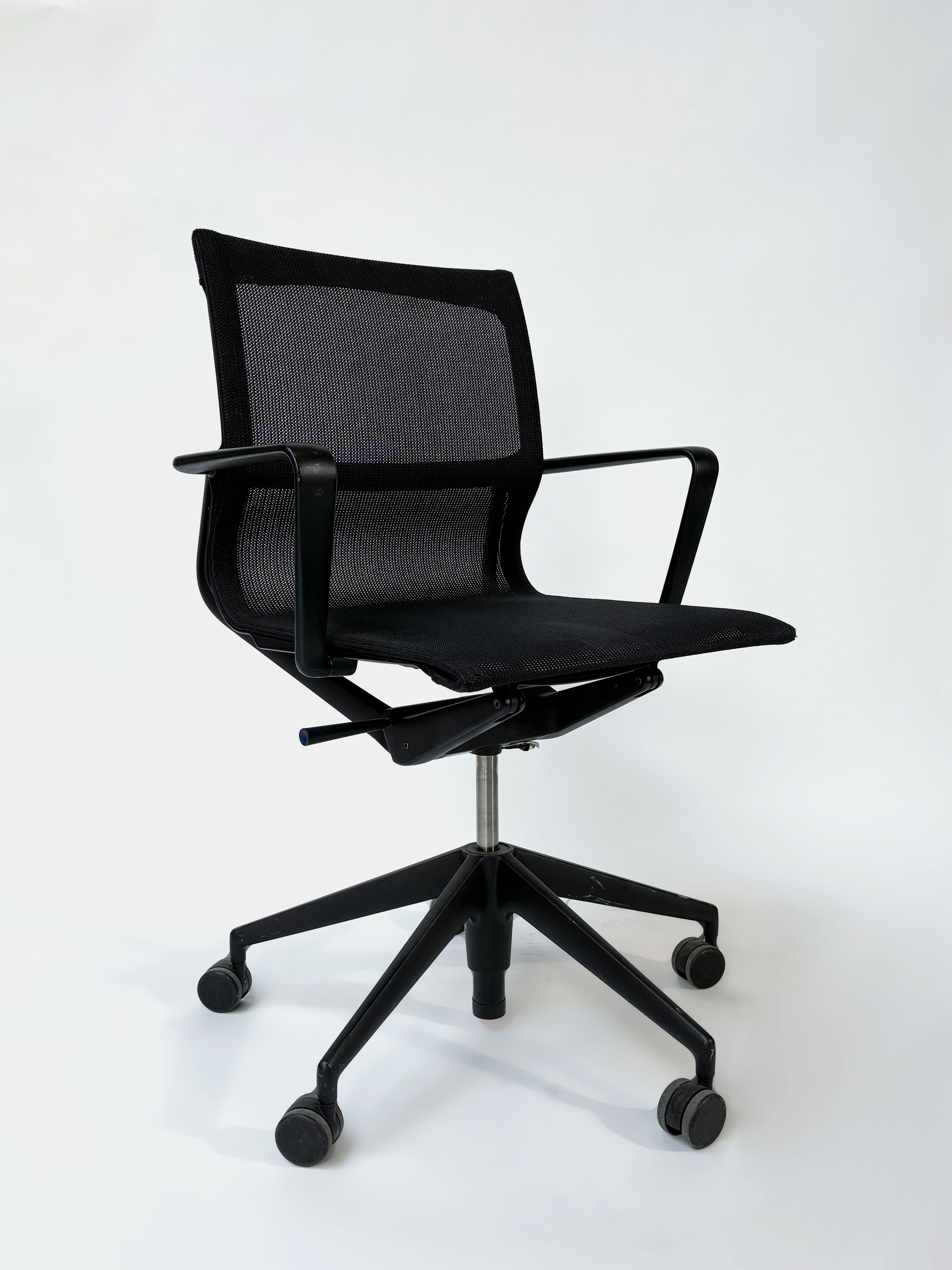 VITRA Physix adjustable black mesh office chair on wheels