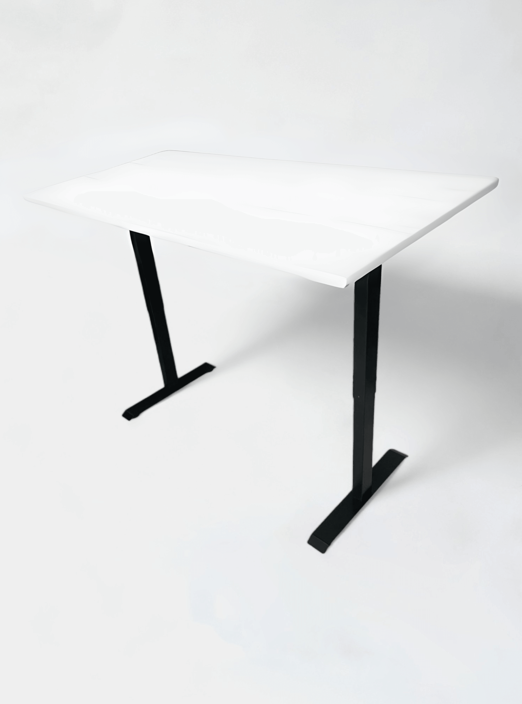 Bureau assis-debout électrique 1 moteur 140x80cm blanc