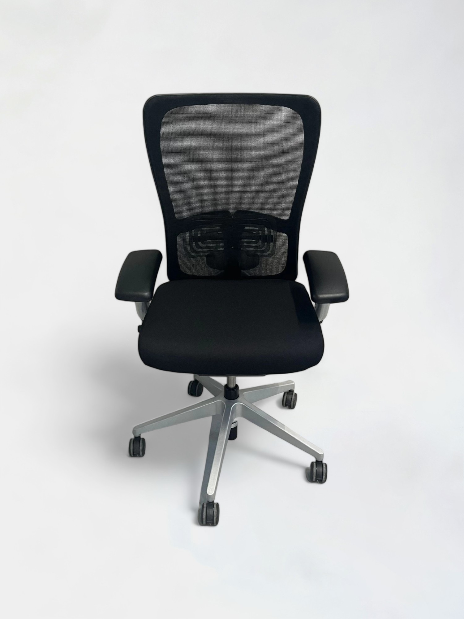 Haworth Zody Adjustable black with mesh back office chair on wheels