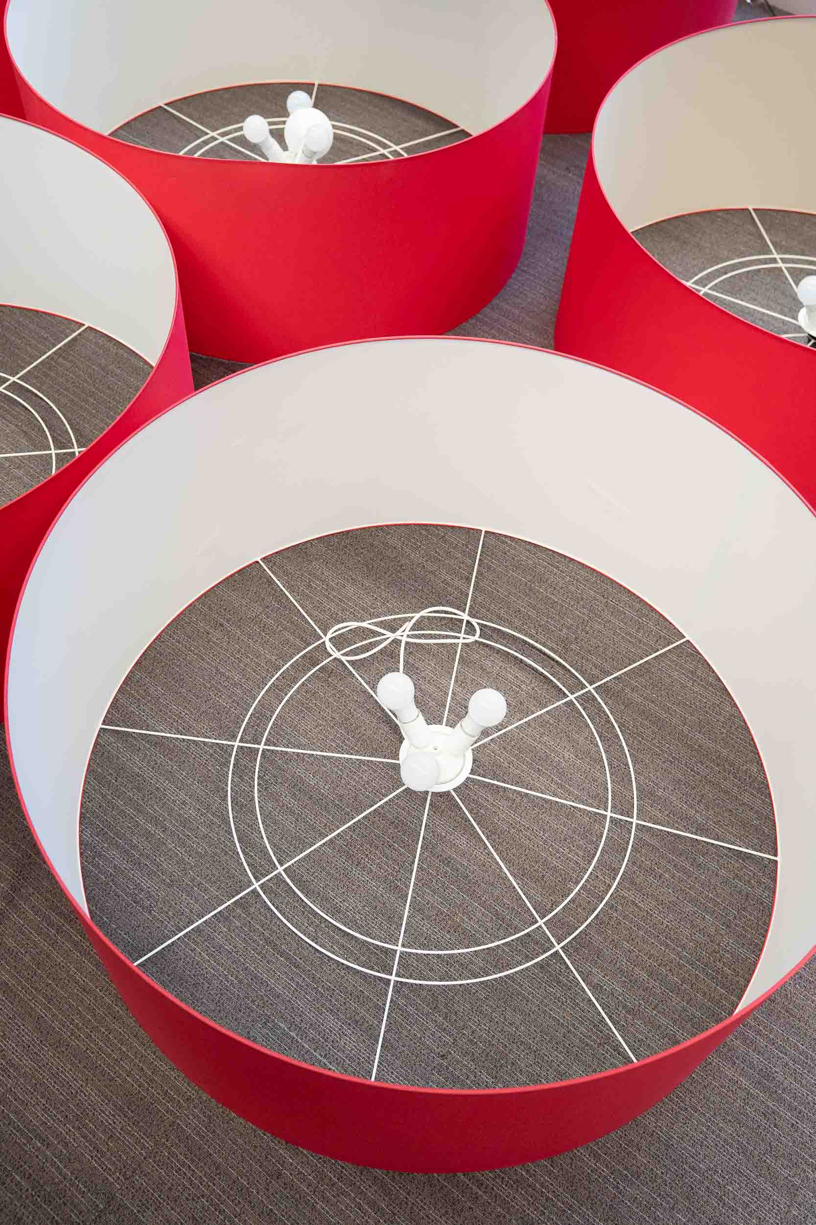 Plafondlamp rood 120cm