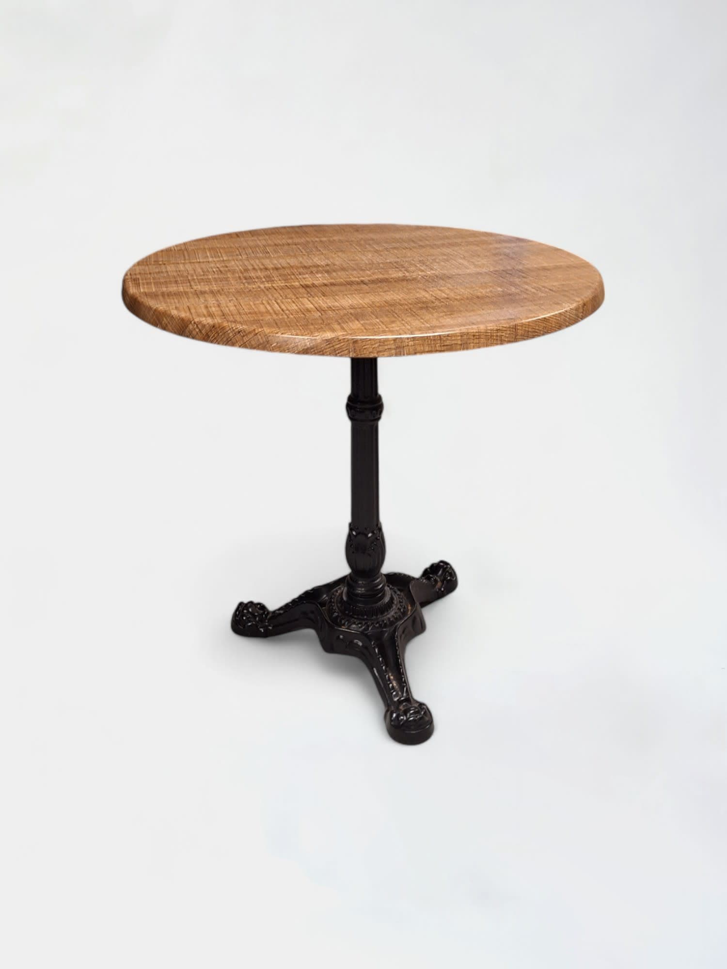 Table ronde en plastique avec pied noir