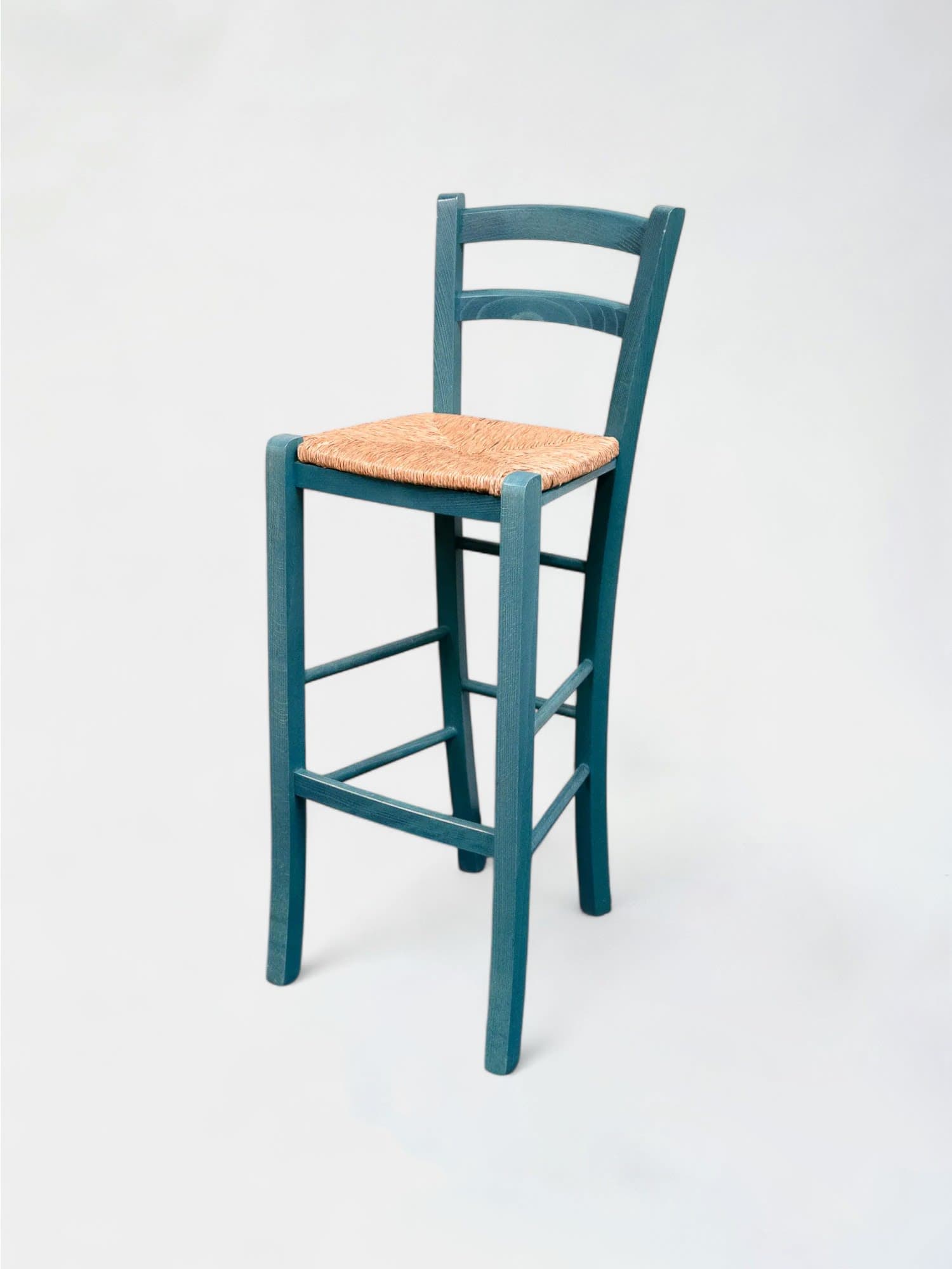 Chaise haute en osier et vert