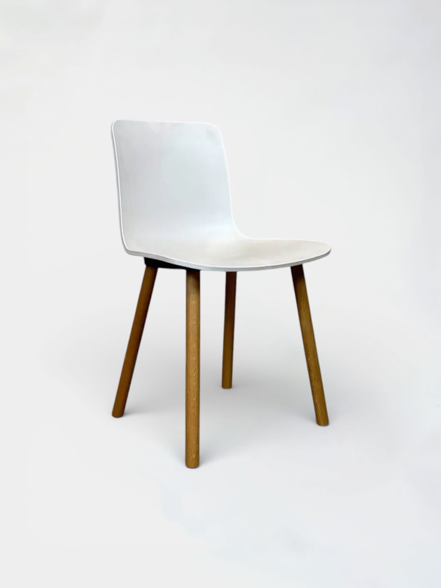 Vitra Hal White wood meeting chair
