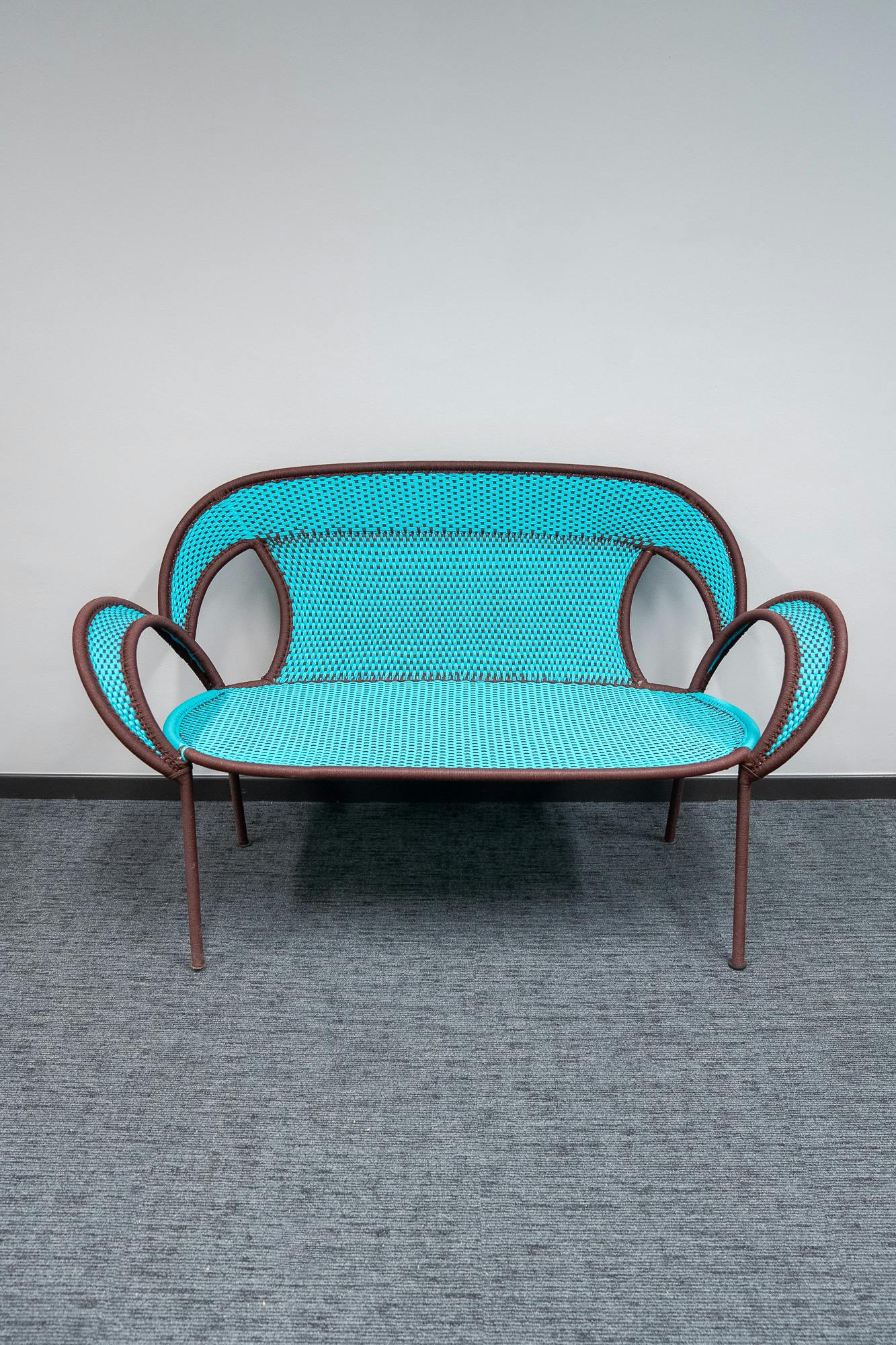 Canapé en osier turquoise et marron - Relieve Furniture