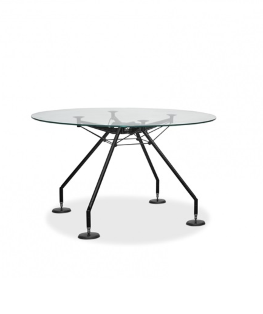  Foster, Norman - Table en verre avec base en aluminium - Relieve Furniture