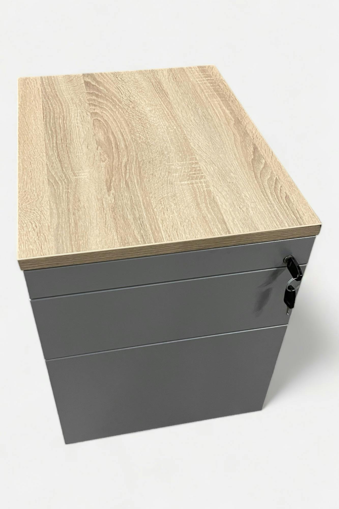 Meuble en bois à dessus gris avec 3 tiroirs - Relieve Furniture