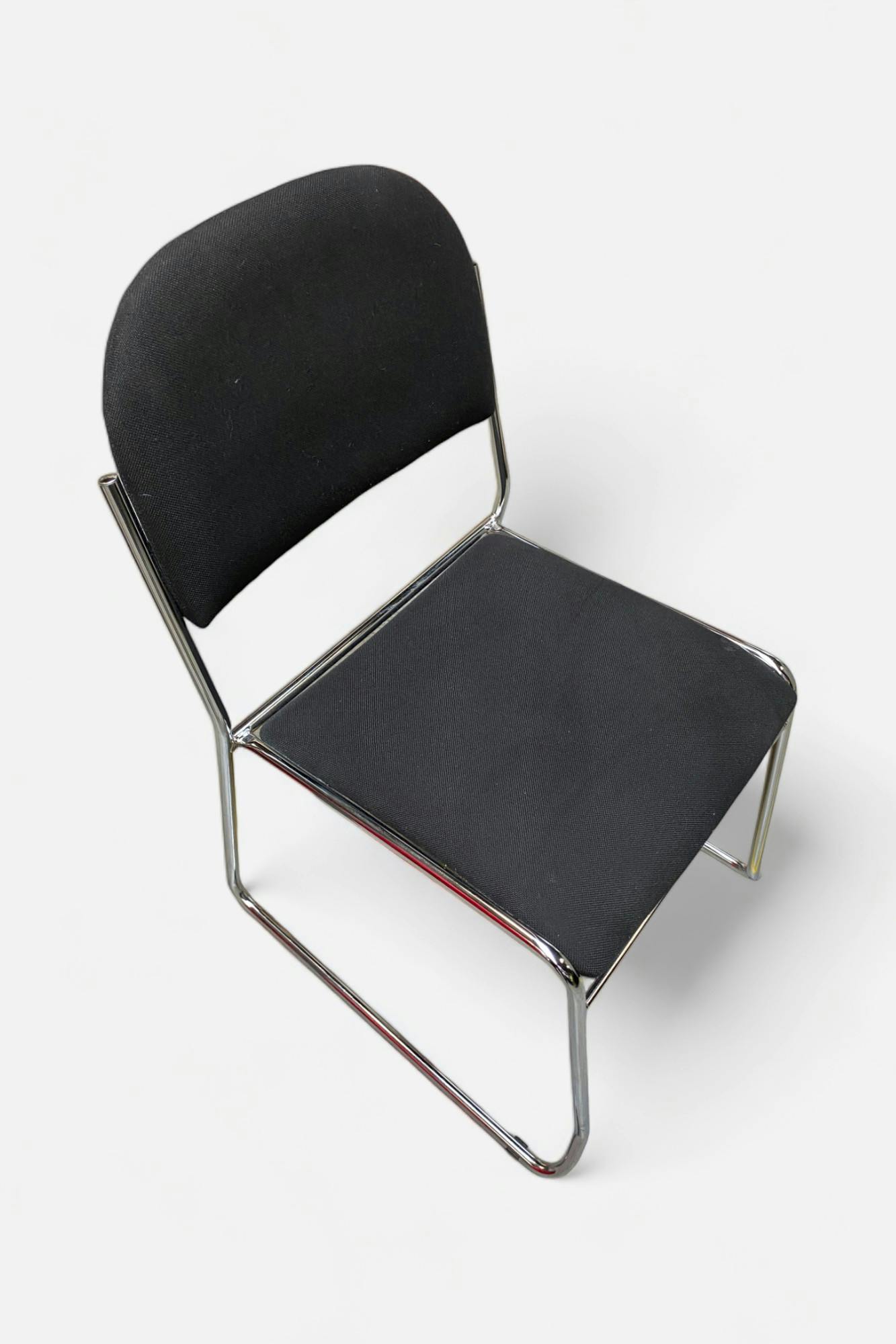 Black meeting chair on steel legs - Relieve Furniture