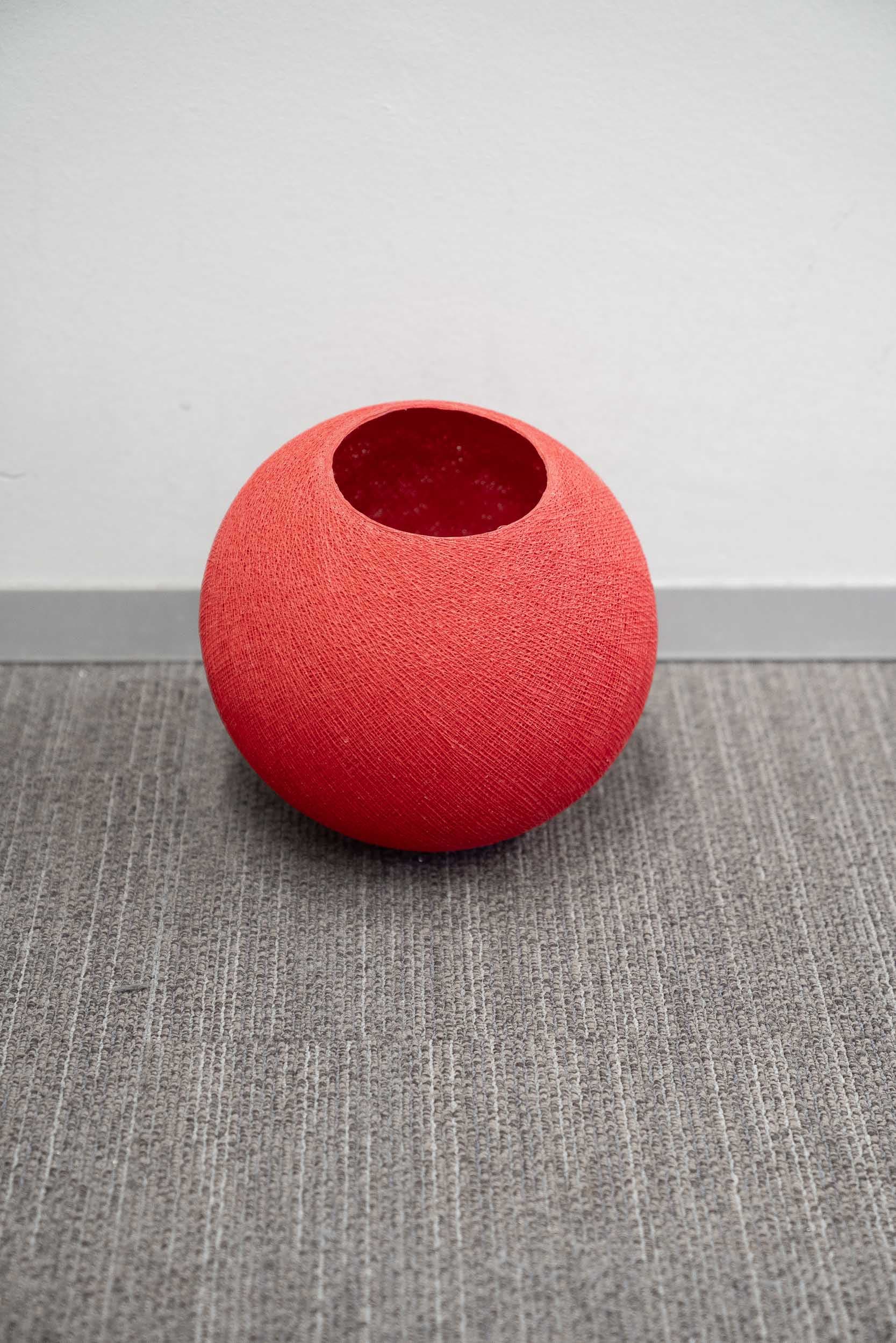 Small (25cm) RED ceiling lamp with hanging system