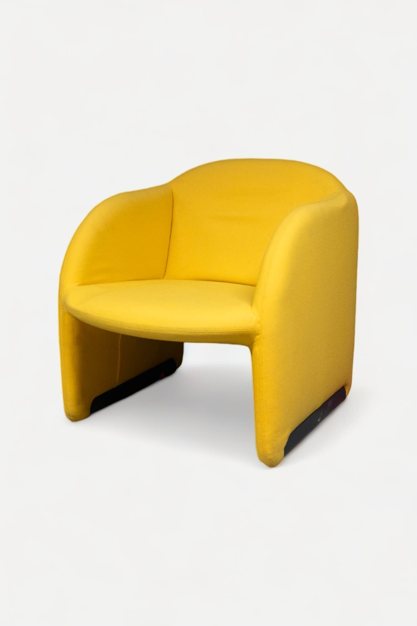 Fauteuil vintage Artifort Ben jaune à coussins