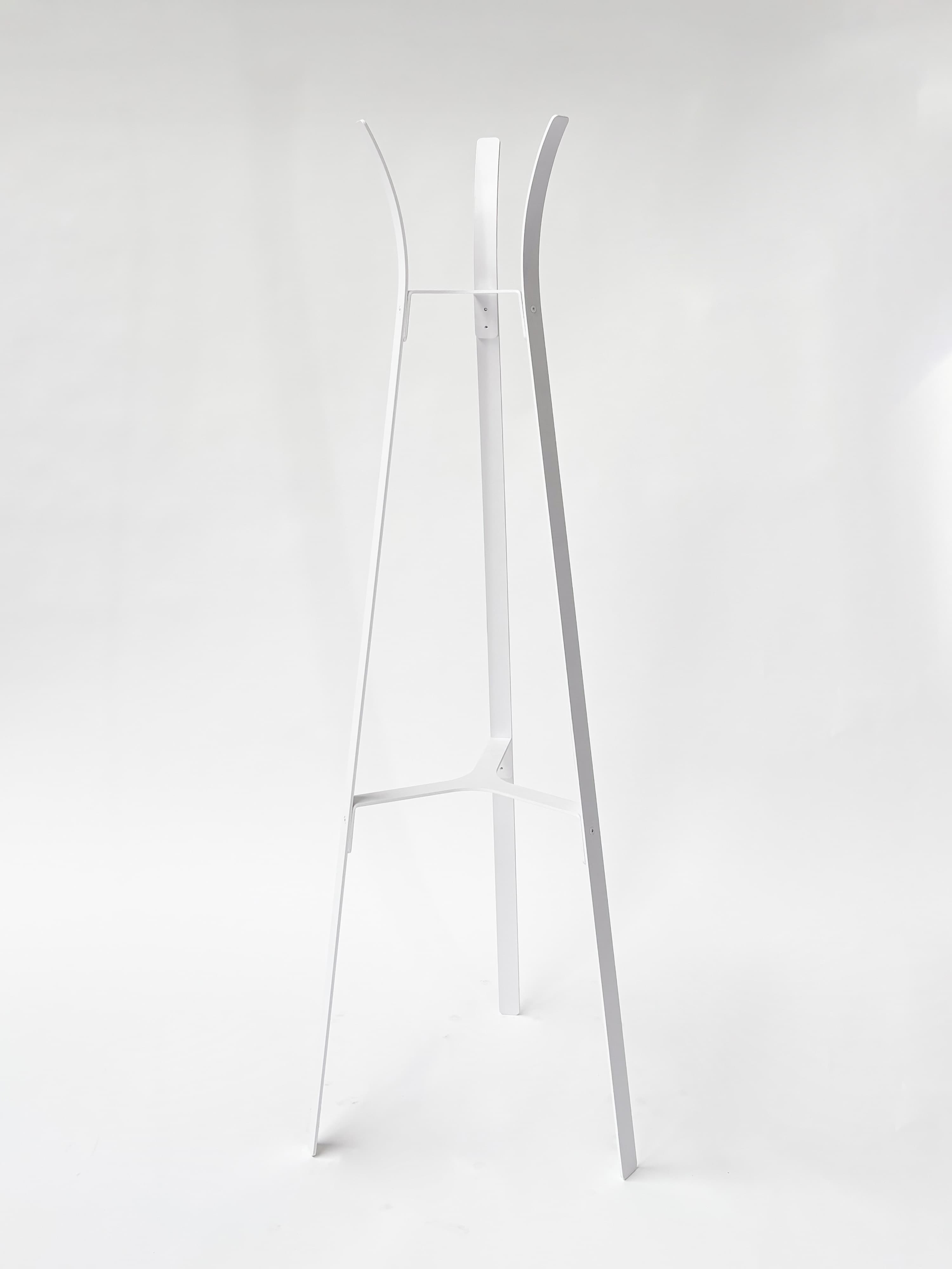 CRUSO White Metal Coat Stand with key holder