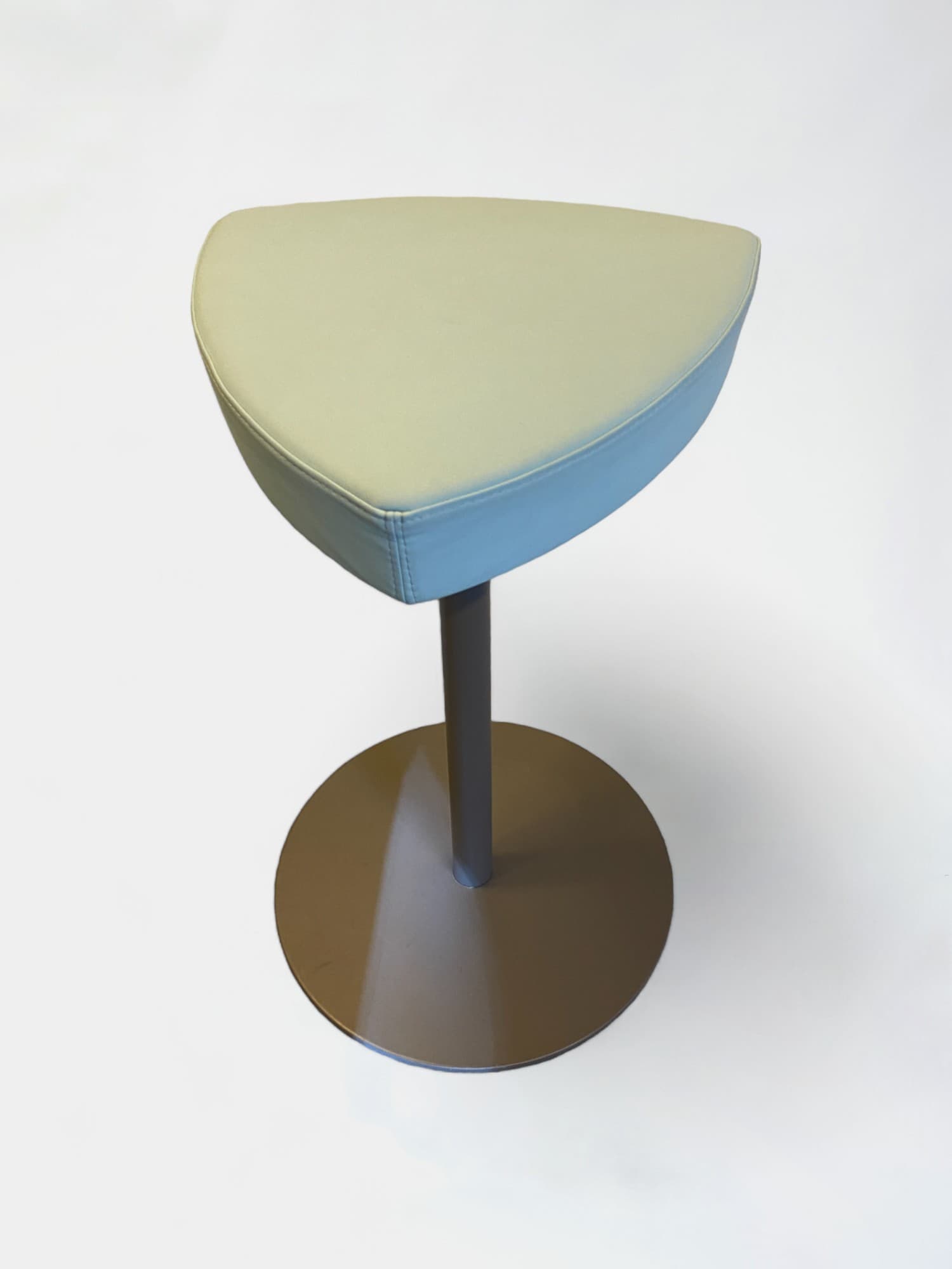Mint Faux Leather Adjustable Bar Stool with Metal Base