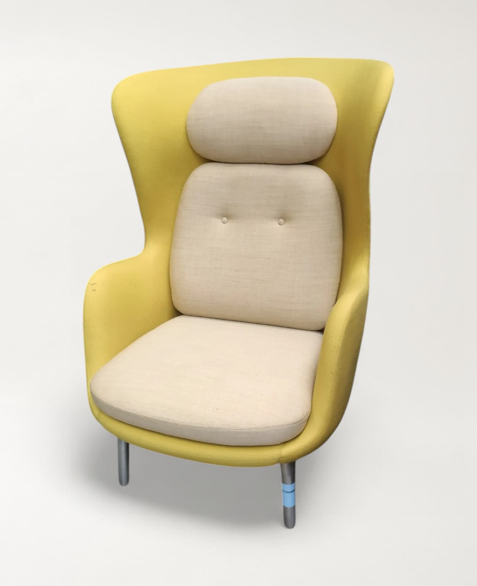 Ro Yellow and beige Chair, Republic of Fritz Hansen