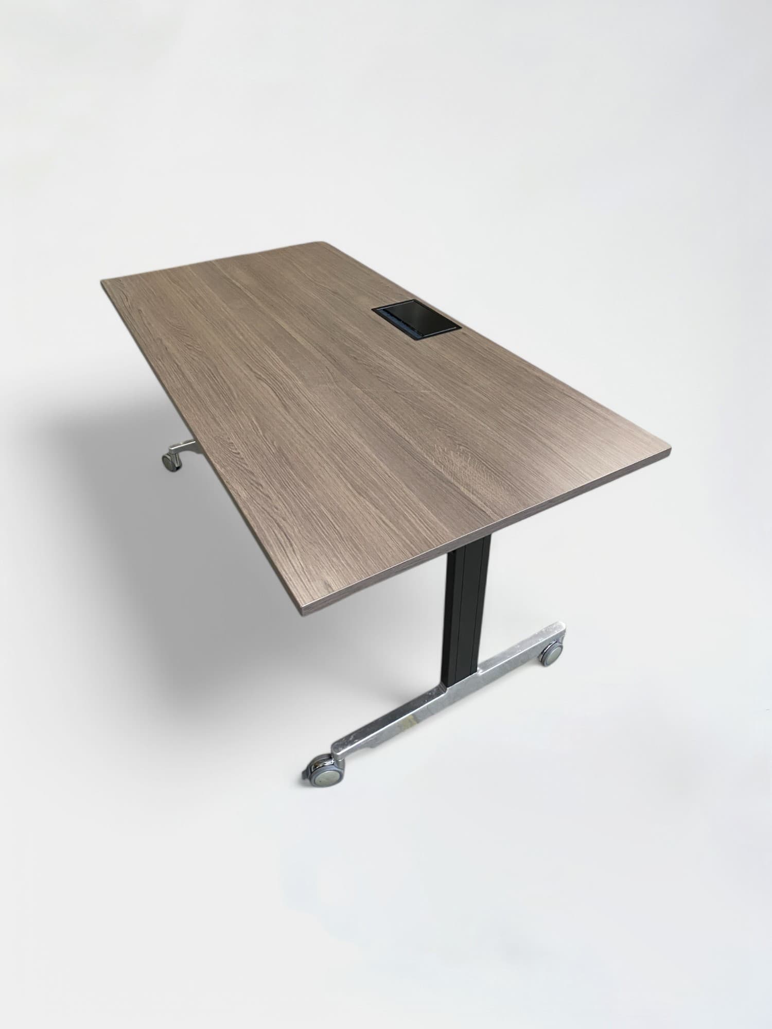 Wiesner Hager 160cm Brown foldable table on steel legs with top access