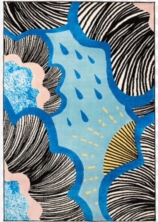 Ikea Tapis en laine multicolore à motif abstrait