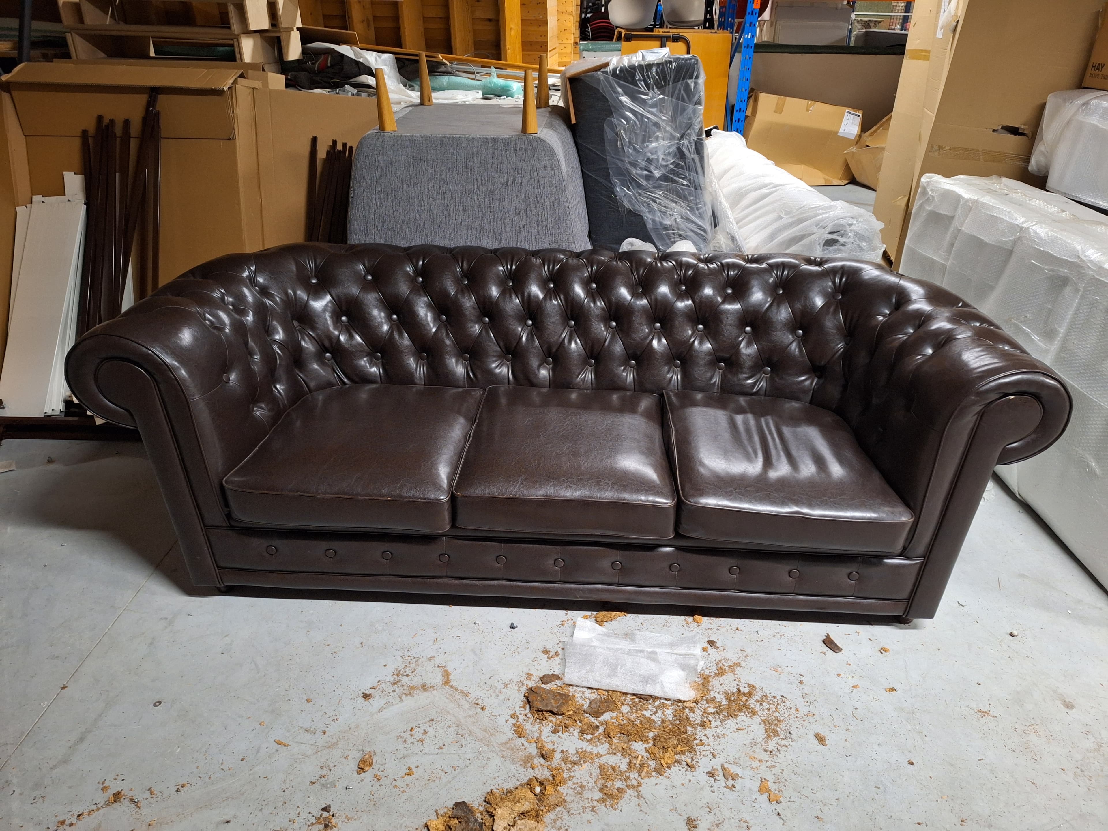 Chocolate similar leather sofa