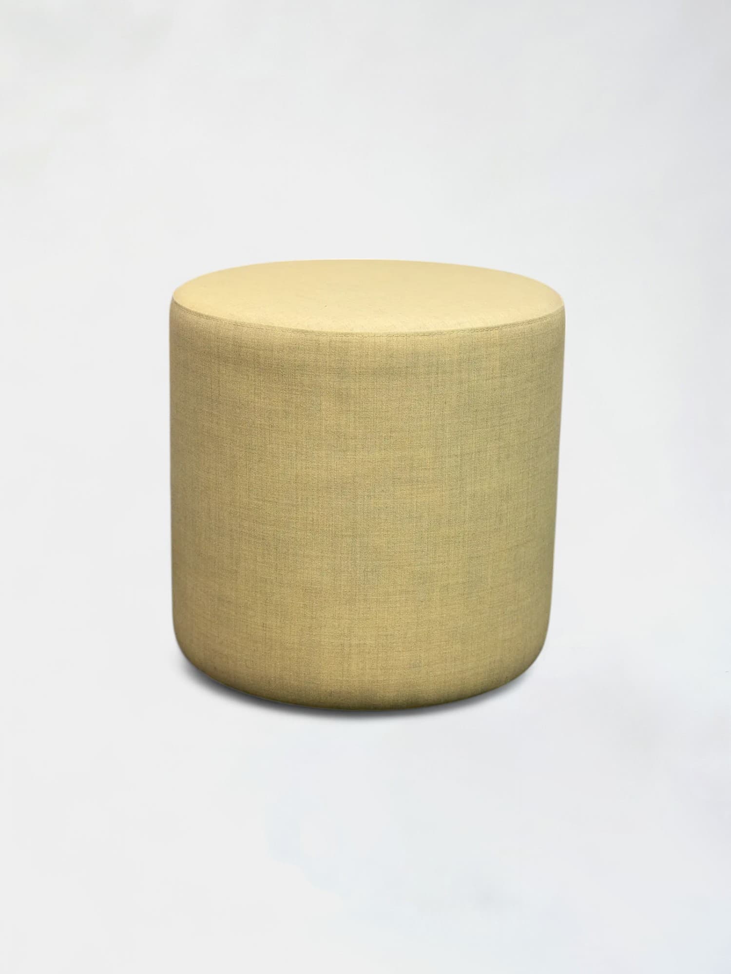 Pouf rond jaune clair