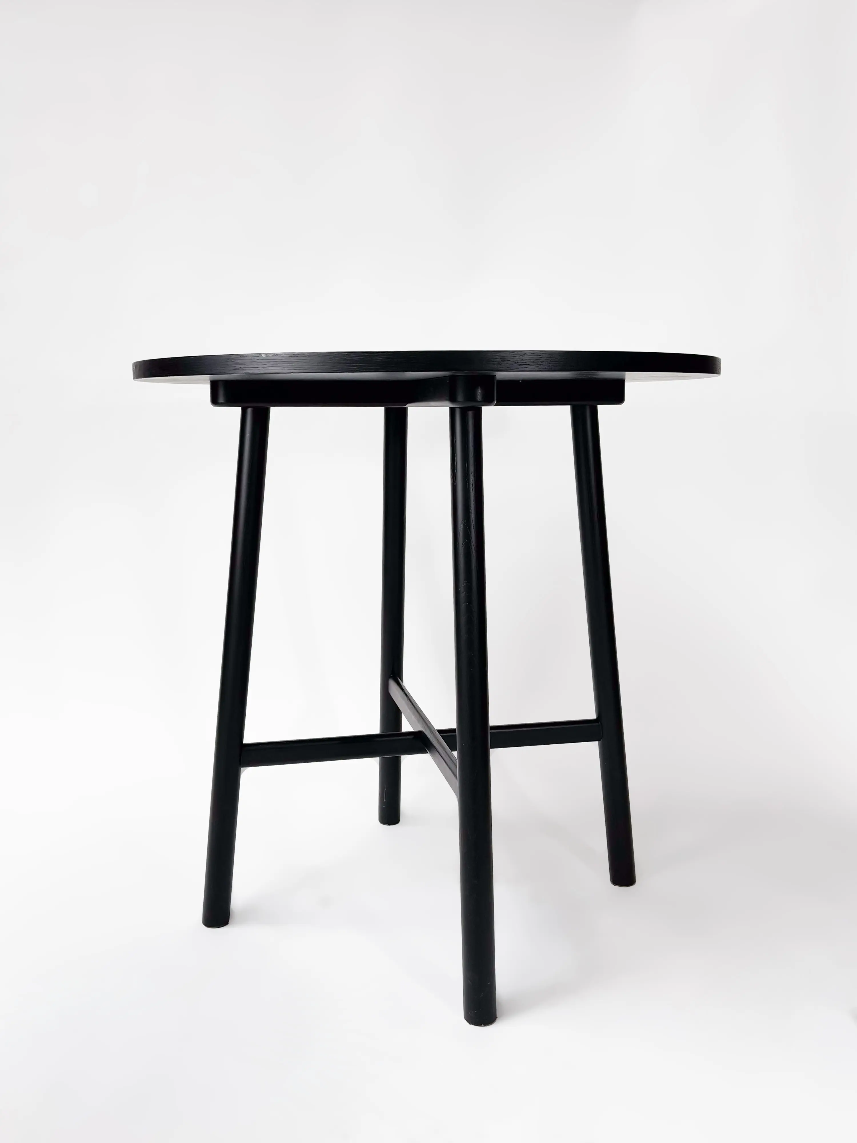 CRUSO 90cm High Round Black Wooden Table