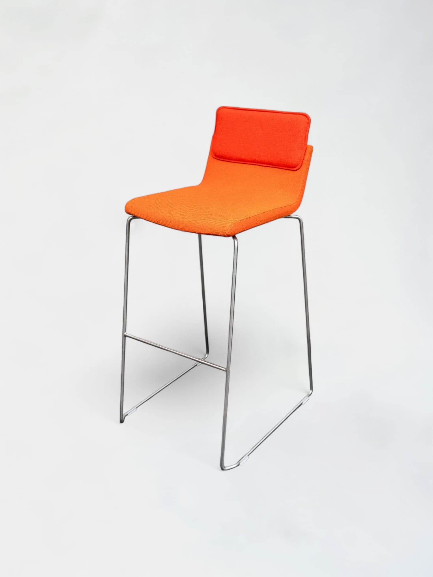 Gispen orange fabric high stool