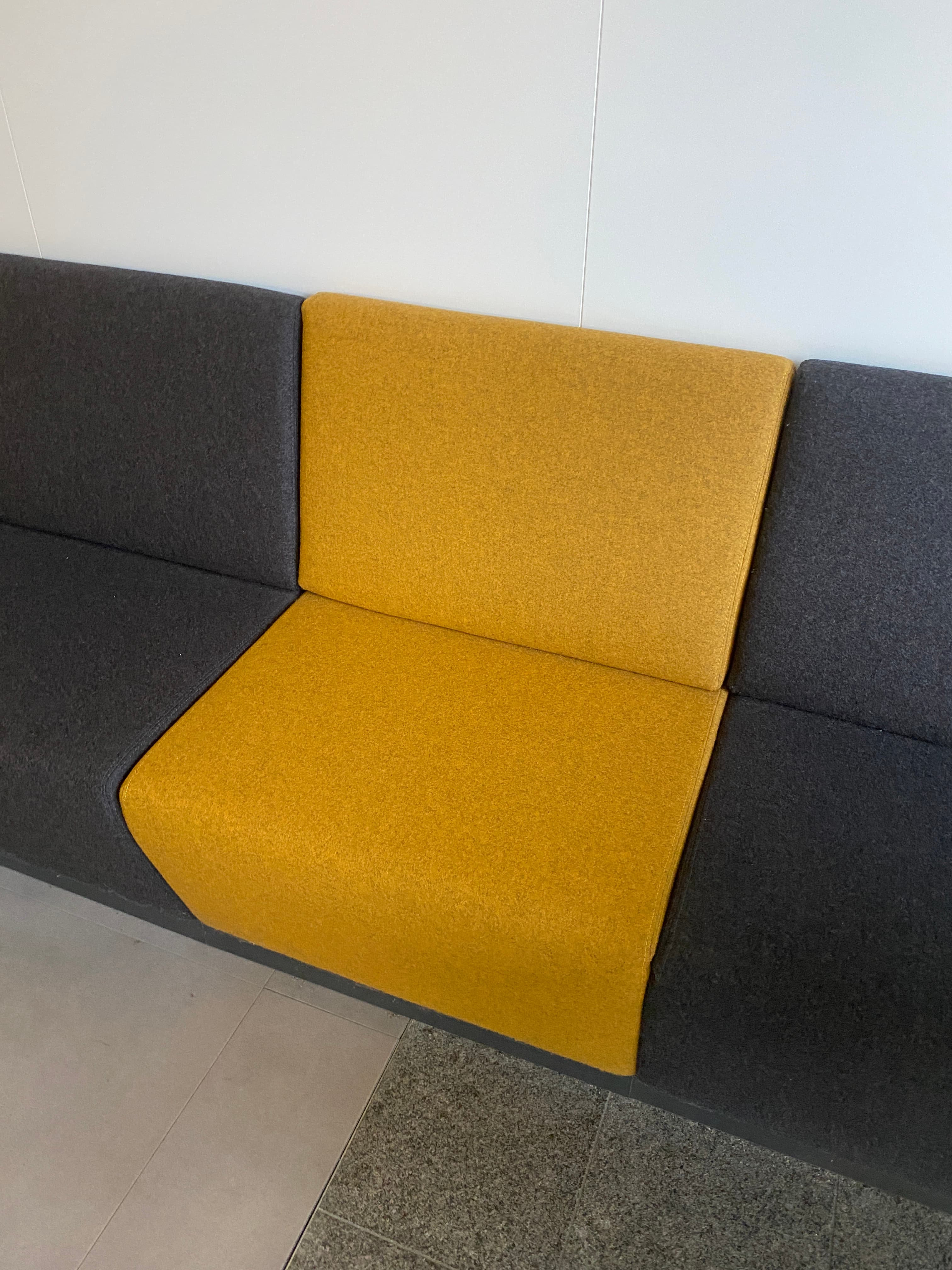 Nnof 67cm Mustard fabric bench seat