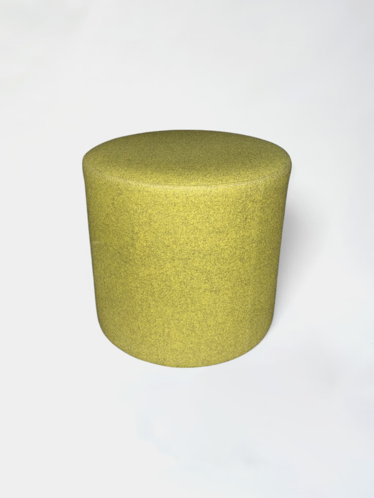 Pouf rond kaki clair chiné