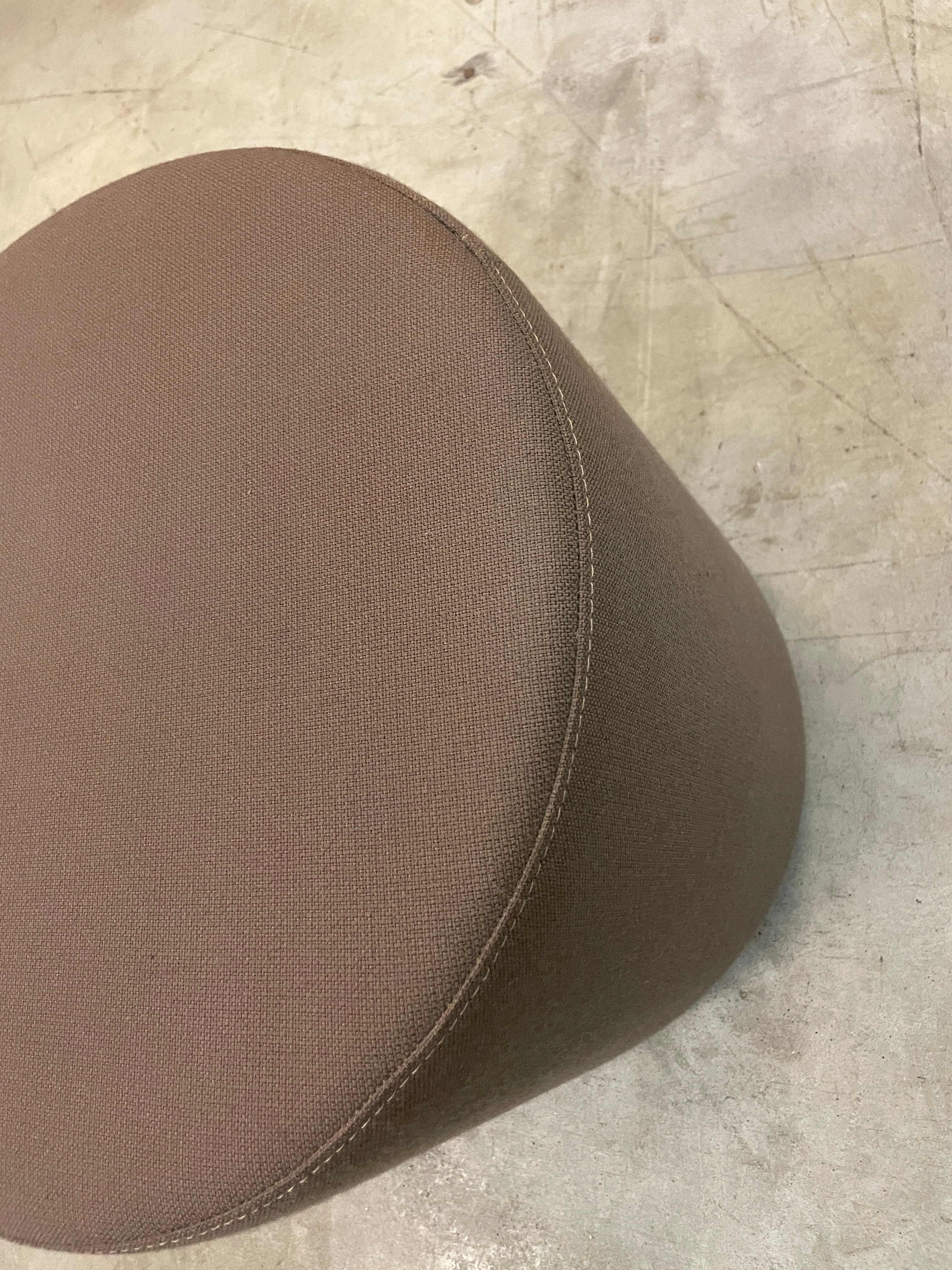 Pouf rond taupe