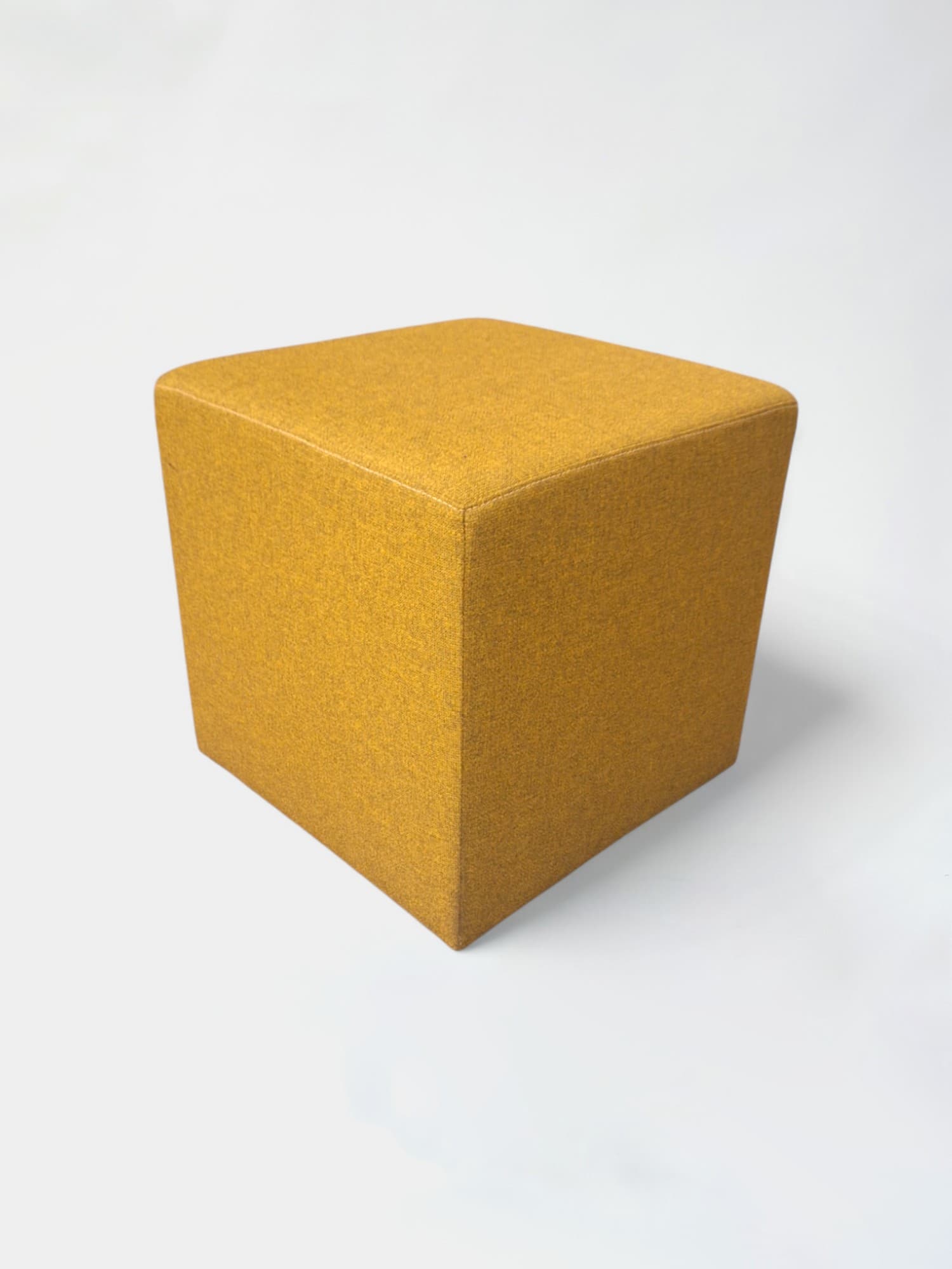 Ochre square pouf