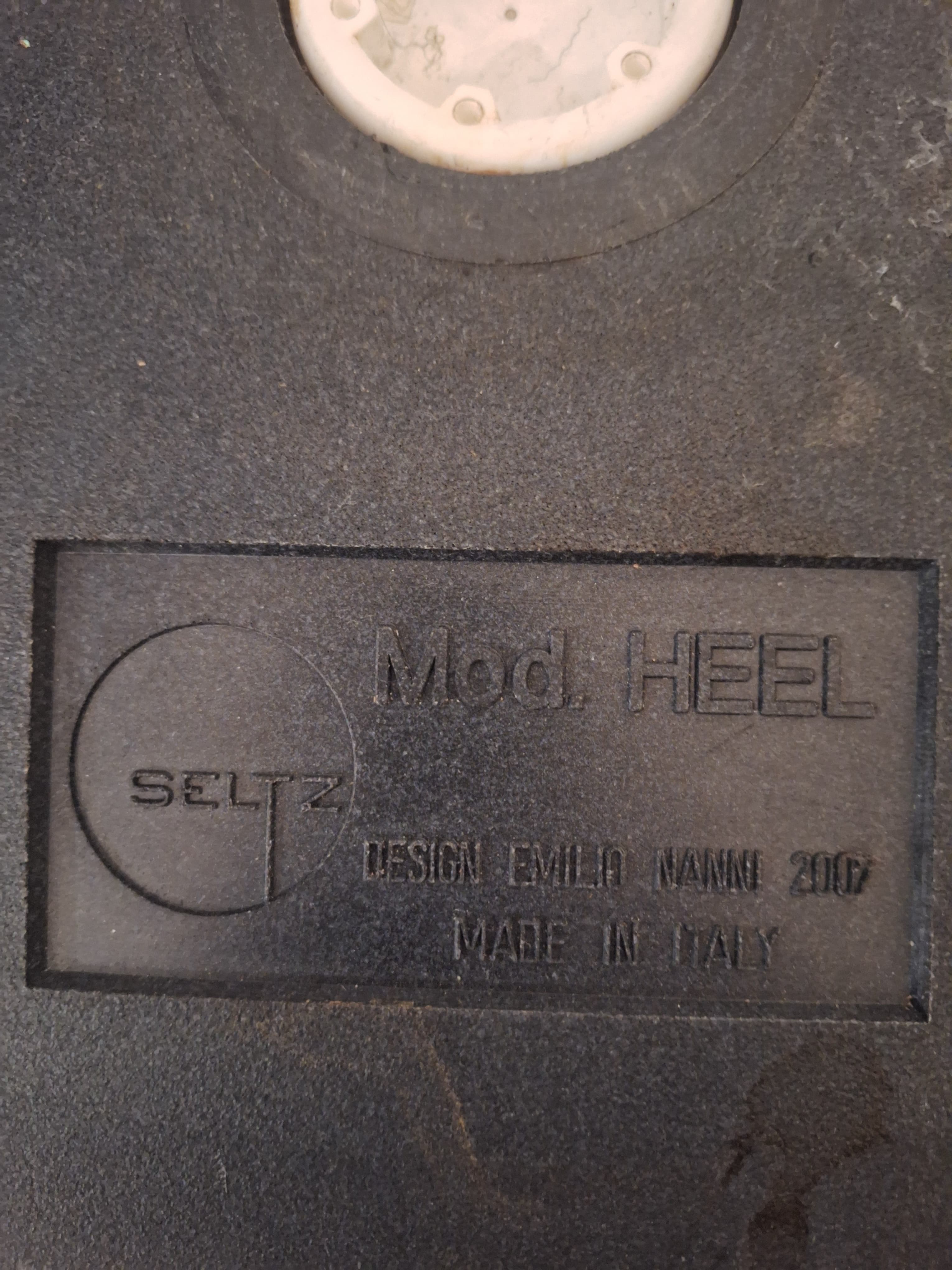 Plastic low black pouf