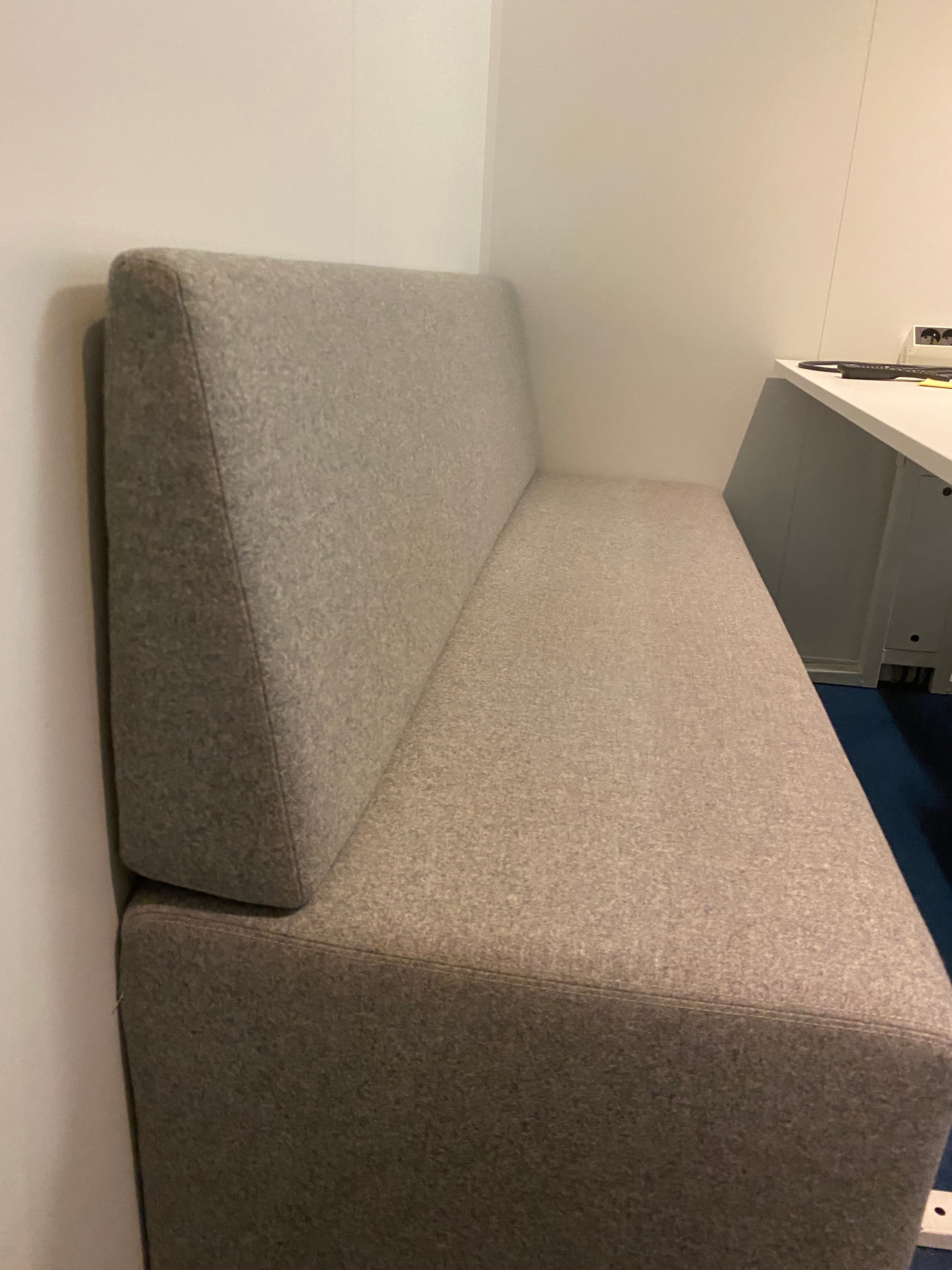 180cm Nnof Banquette gris clair