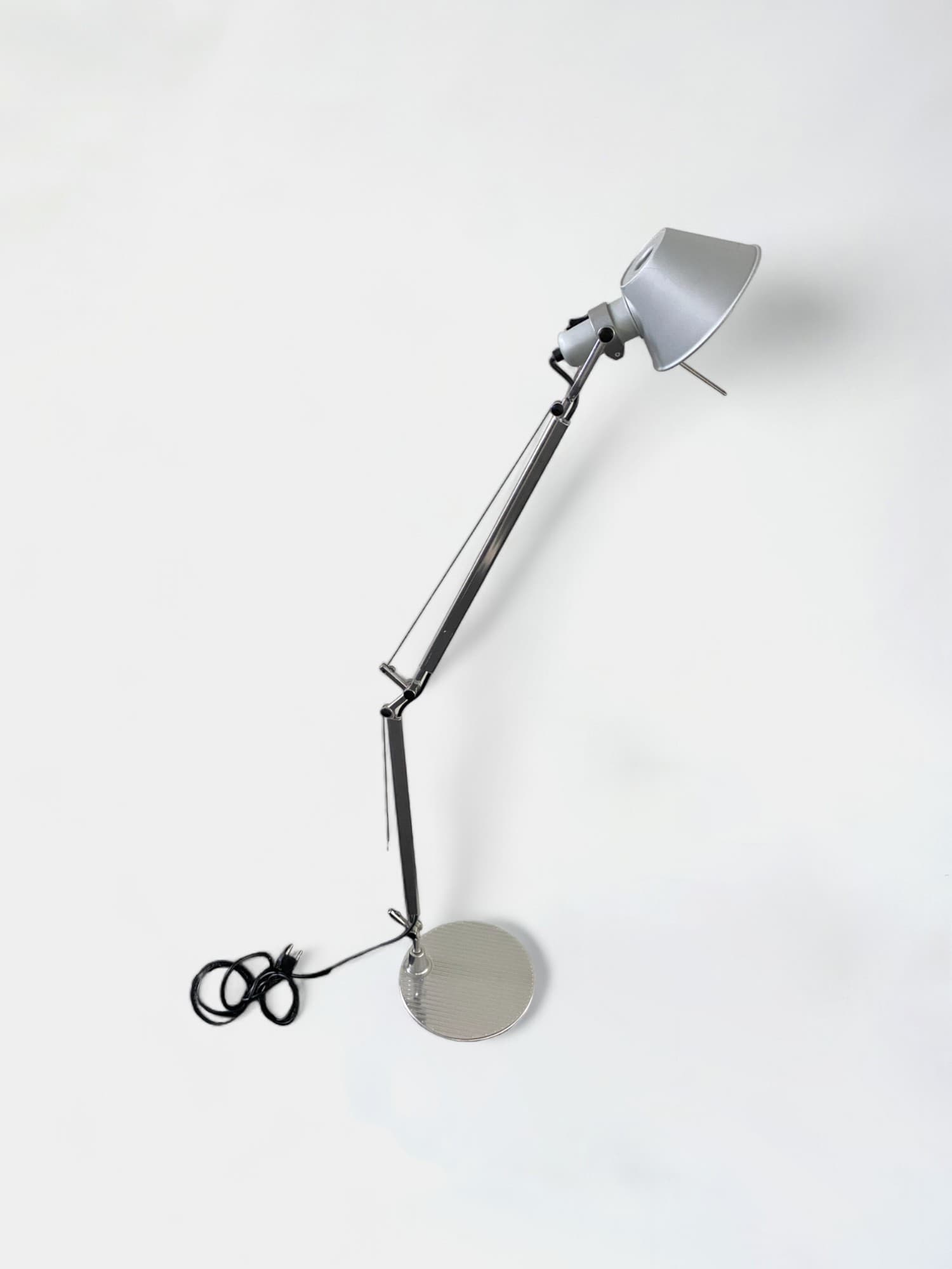 Artemide Tolomeo Silver Metal Adjustable Lamp with Sleek Design