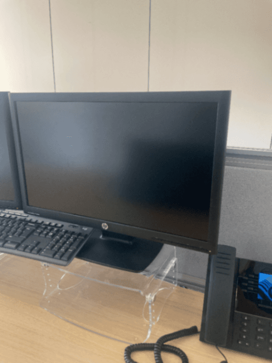 HP Clear Acrylic Monitor Stand with Ergonomic Design