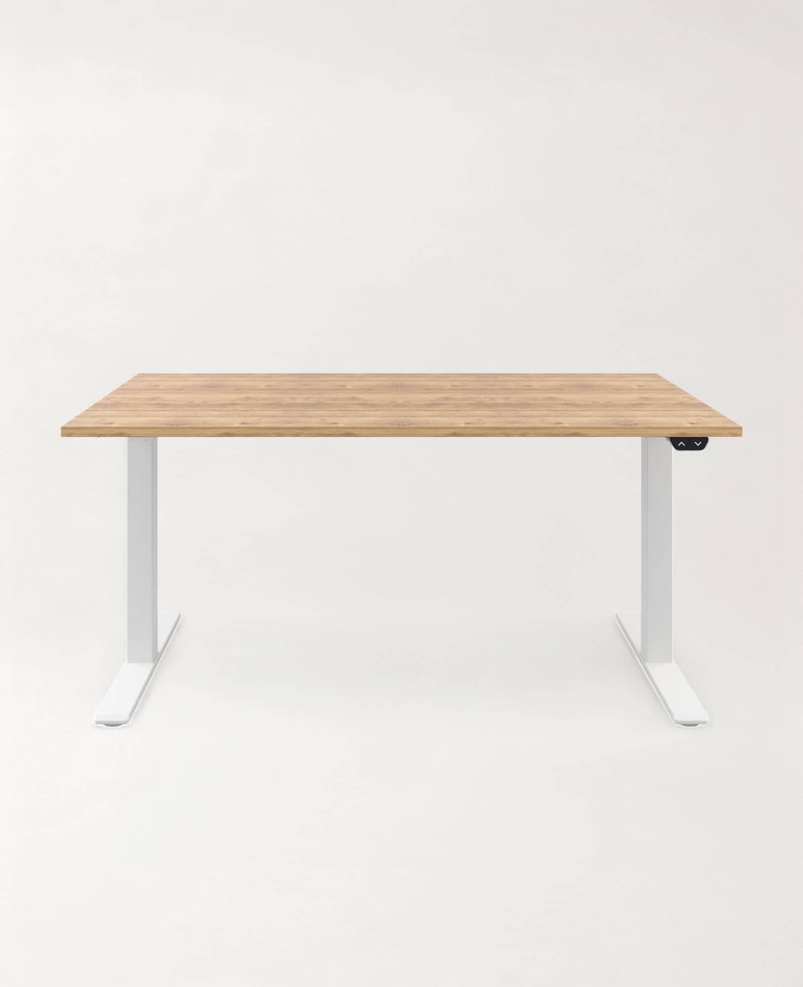 Bureau électrique en bois 180x80 avec pieds blancs