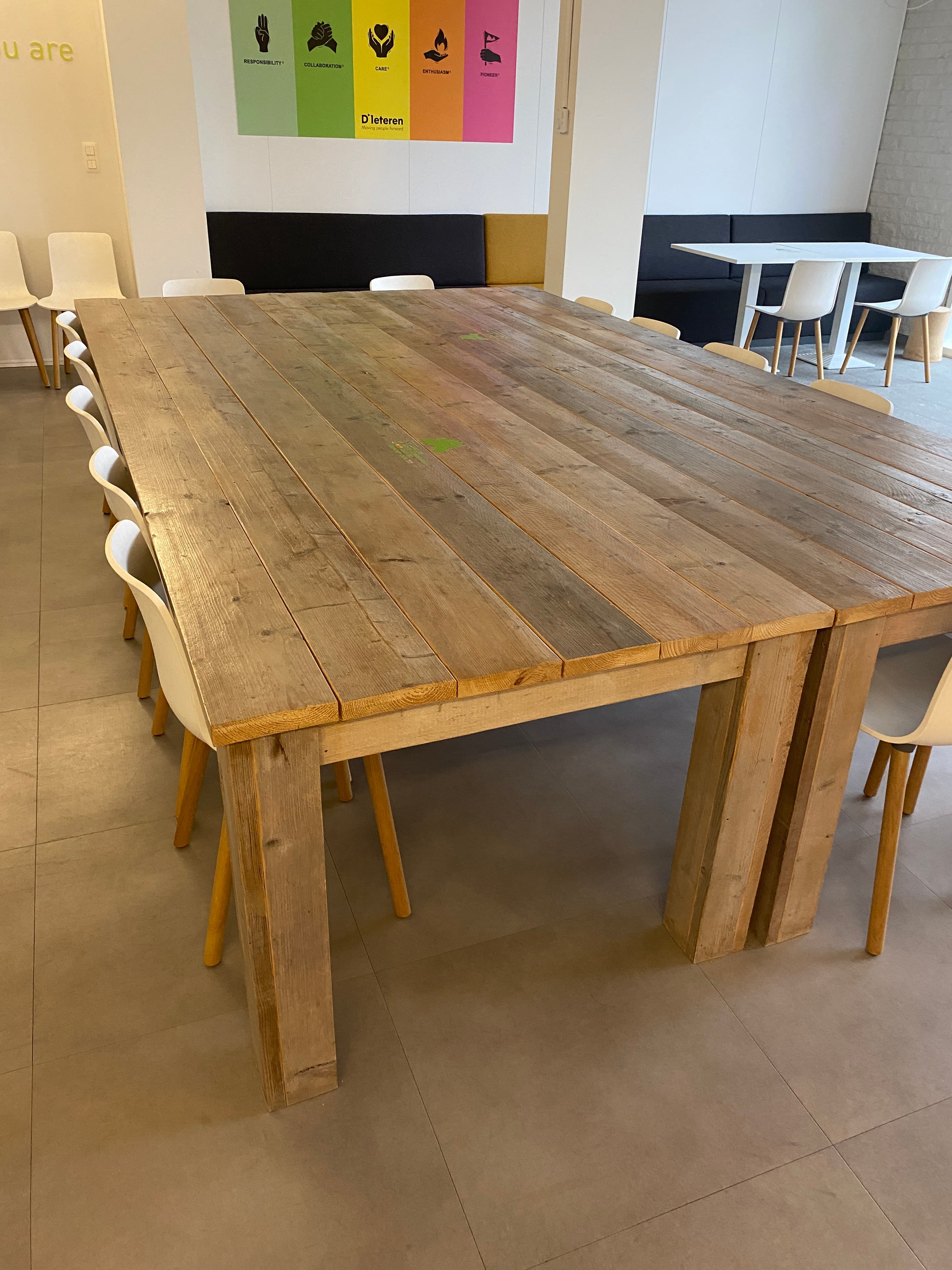 Natural Wood Dining Table with Rustic Finish