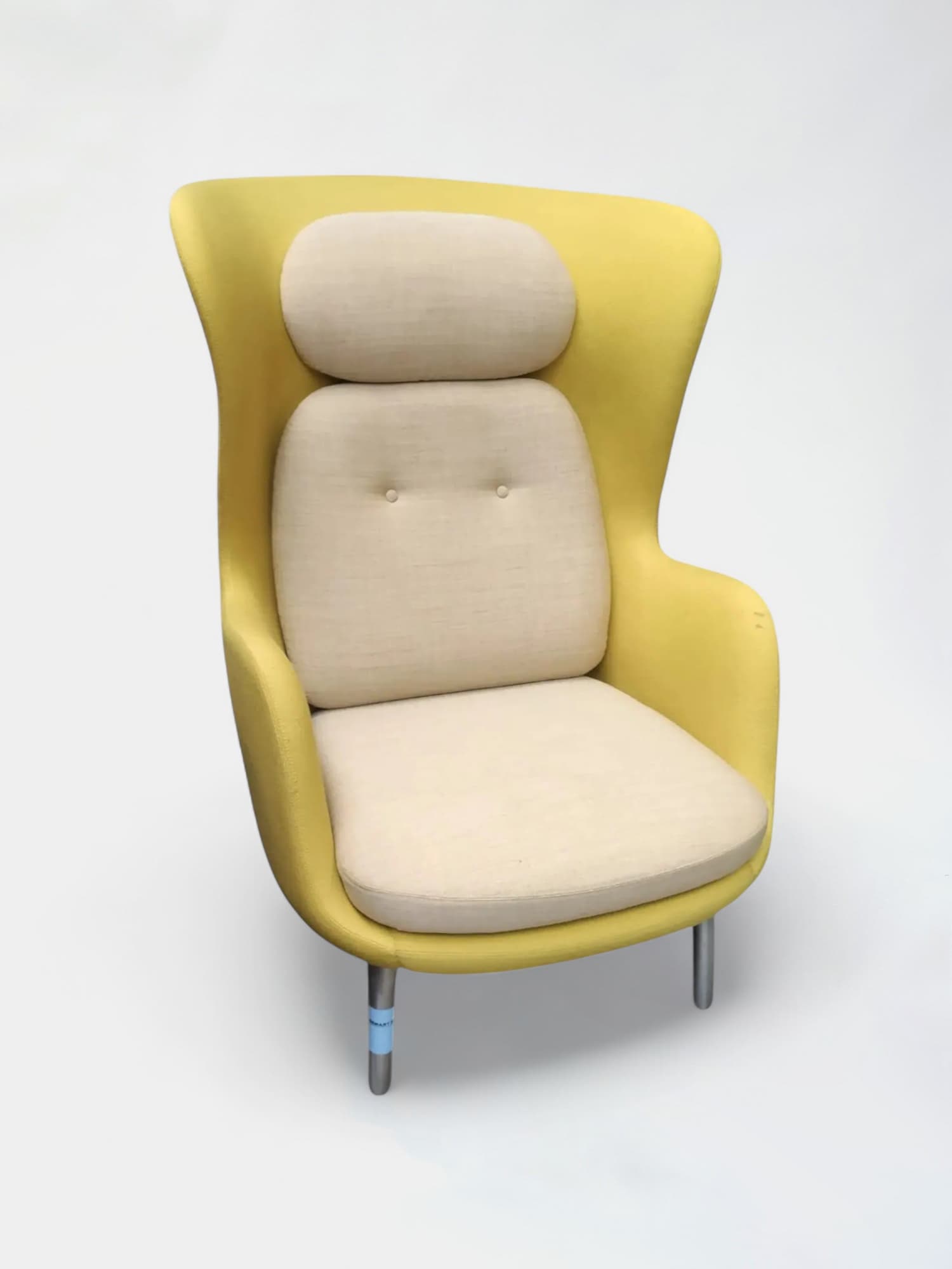 Ro Yellow and beige Chair, Republic of Fritz Hansen