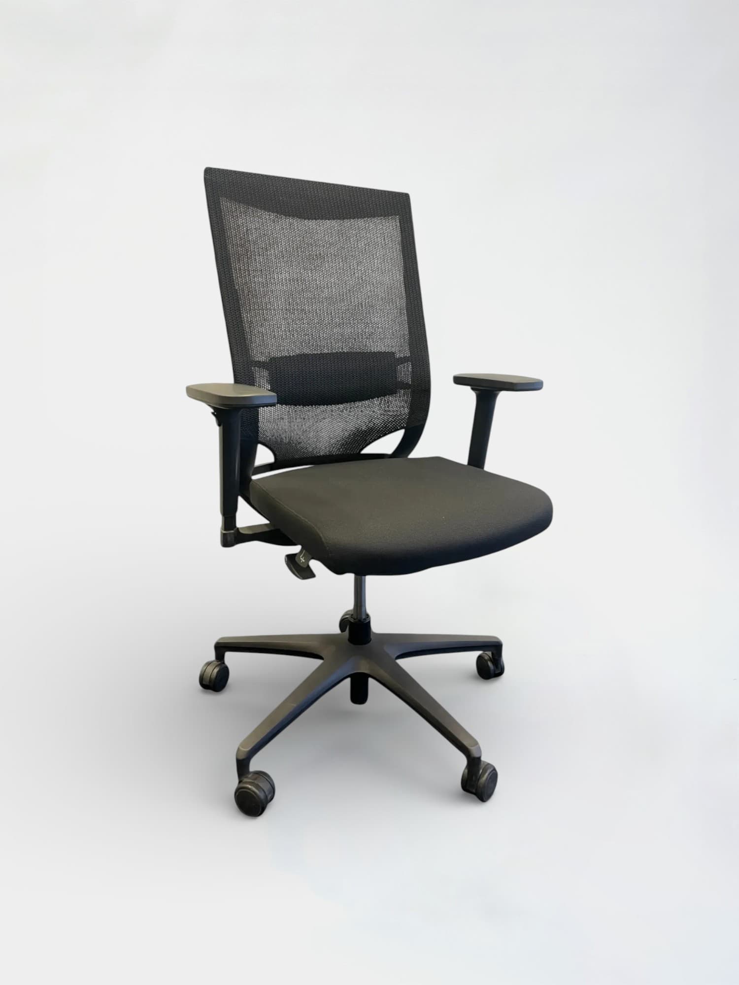 Klober Black Office Chair with Mesh Back and Wheels