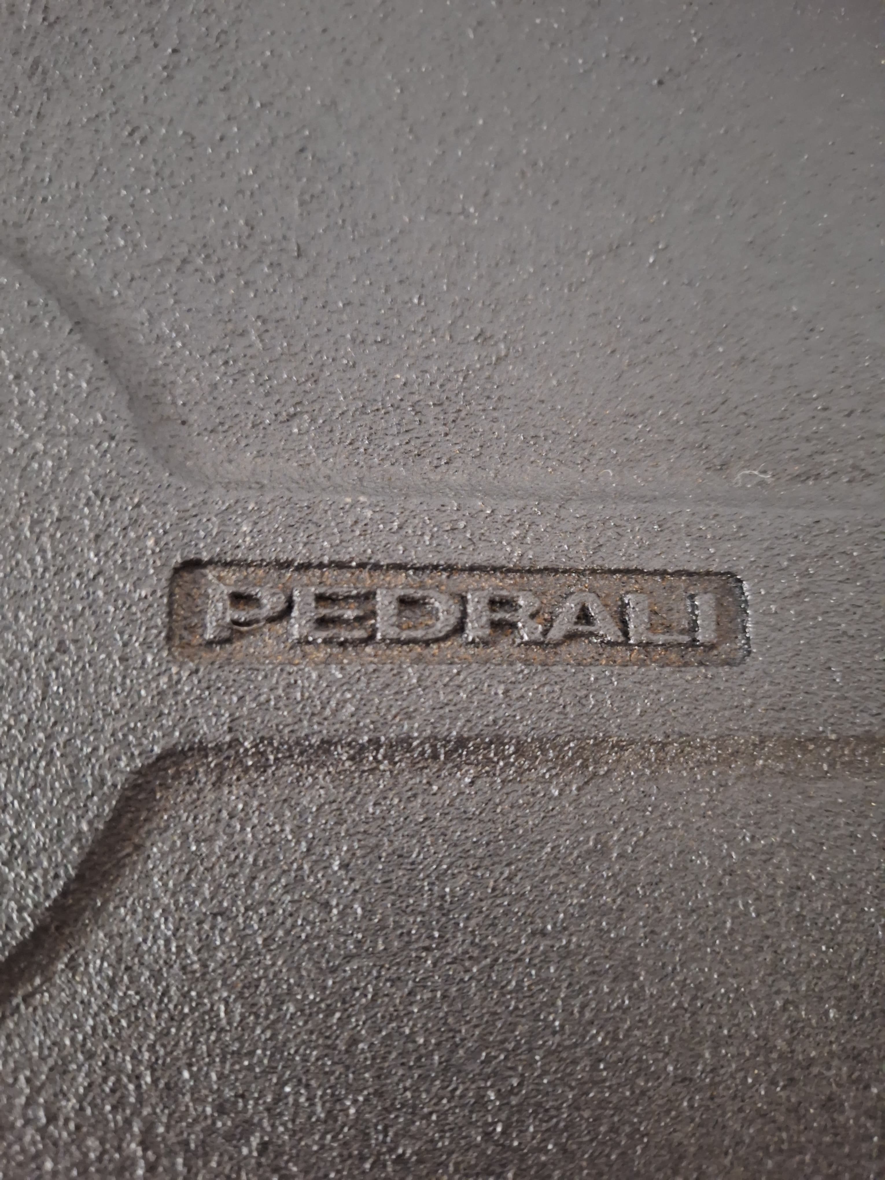 Pedrali black wooden round table with metallic leg