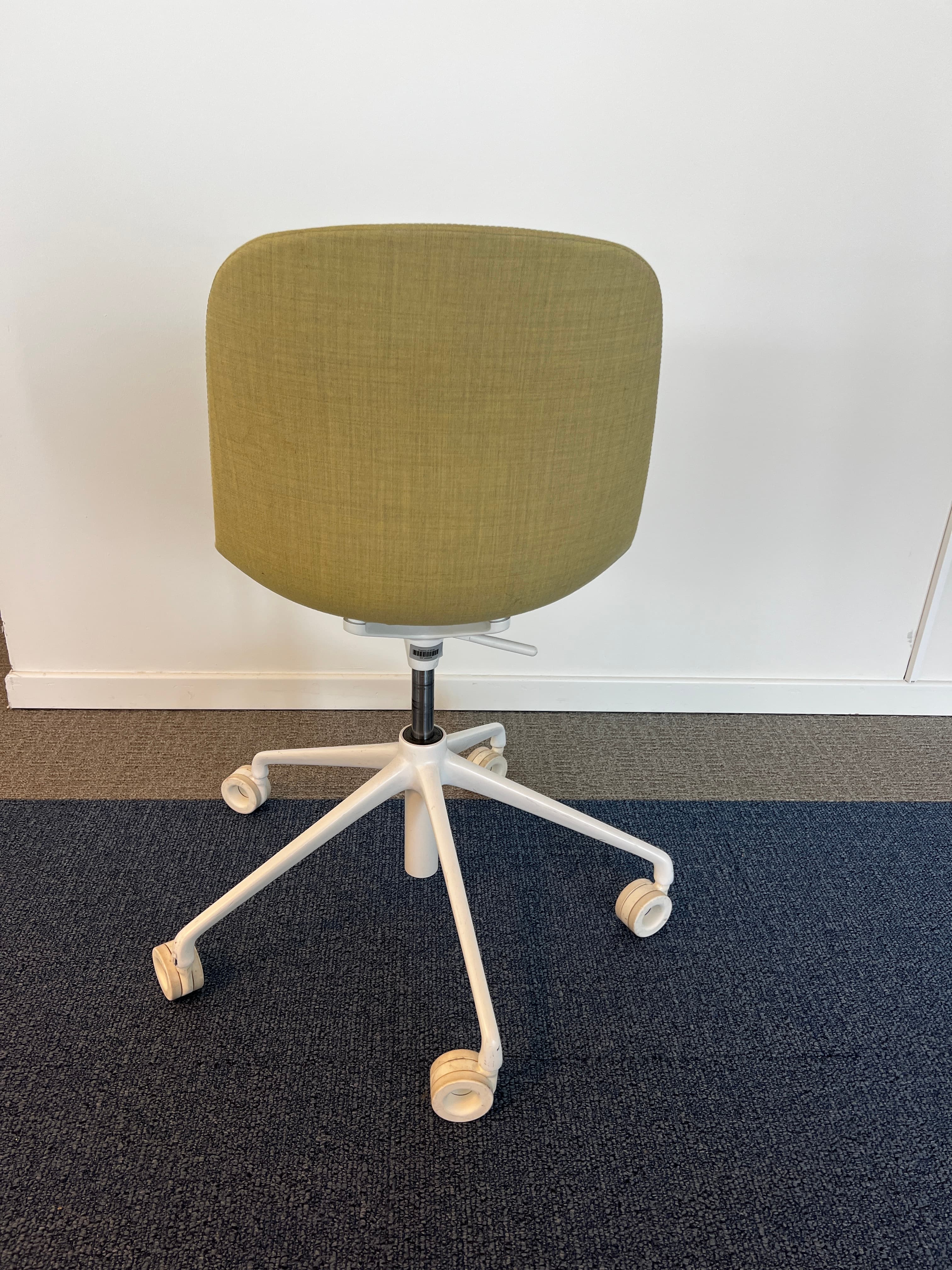 Infiniti Pure Loop Mono Yellow Fabric Adjustable Office Chair On Wheels