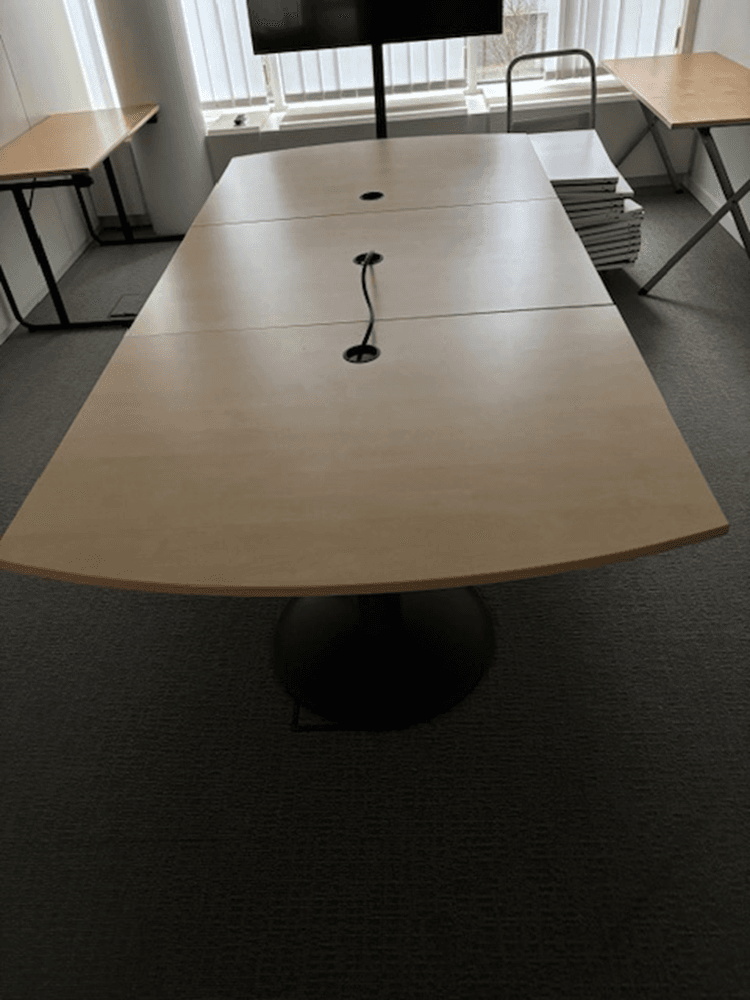 Kinnarps 260cm Beige Wood Meeting Table