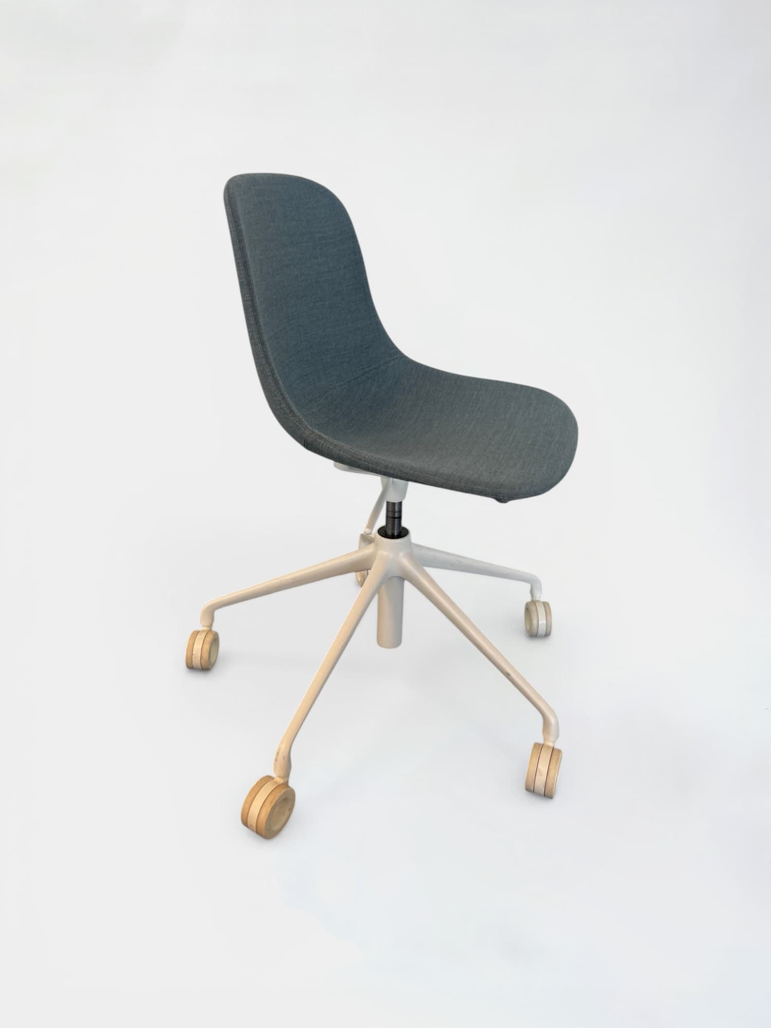 Infiniti Pure Loop Mono Blue Fabric Adjustable Office Chair on Wheels