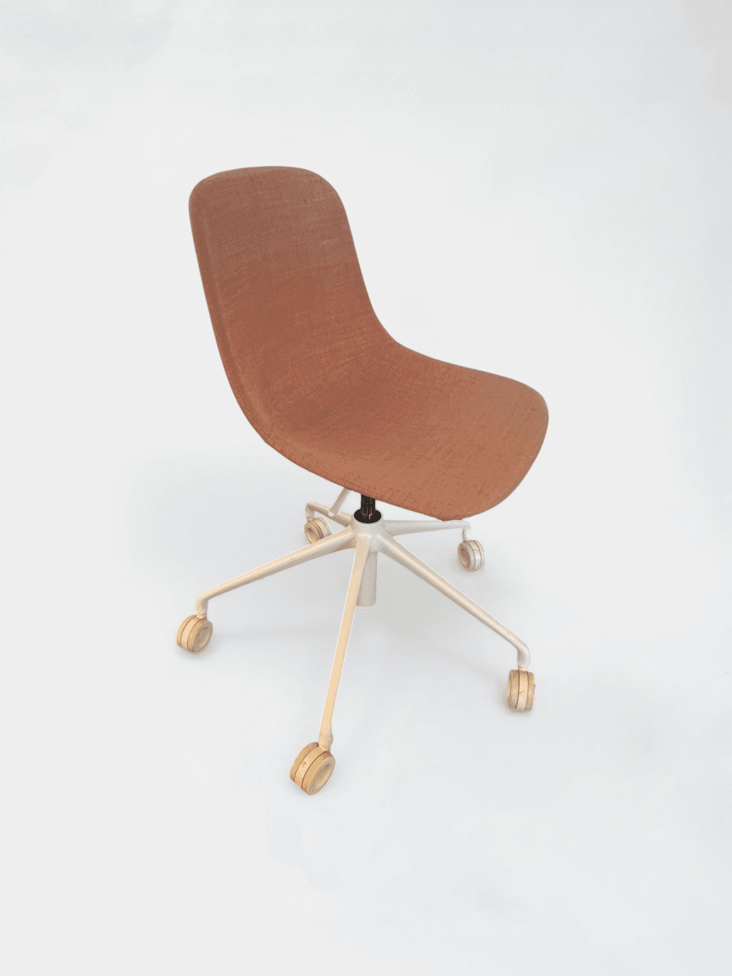 Infiniti Pure Loop Mono Salmon Fabric Adjustable Office Chair on Wheels