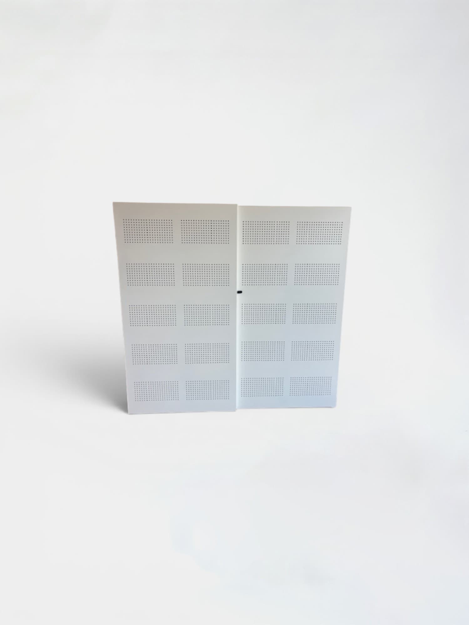 192cm Large White Metal Storage With Sliding Door