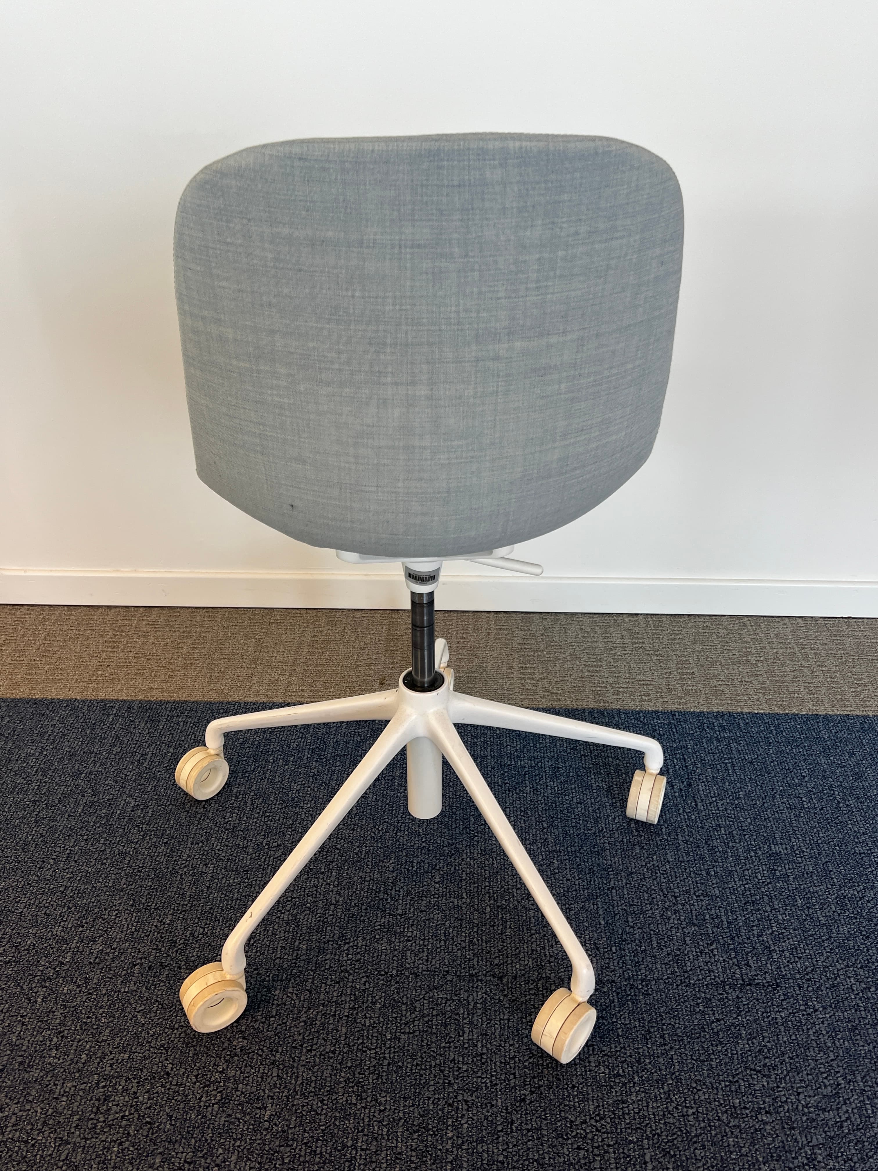 Infiniti Pure Loop mono Blue Fabric Adjustable Office Chair On Wheels