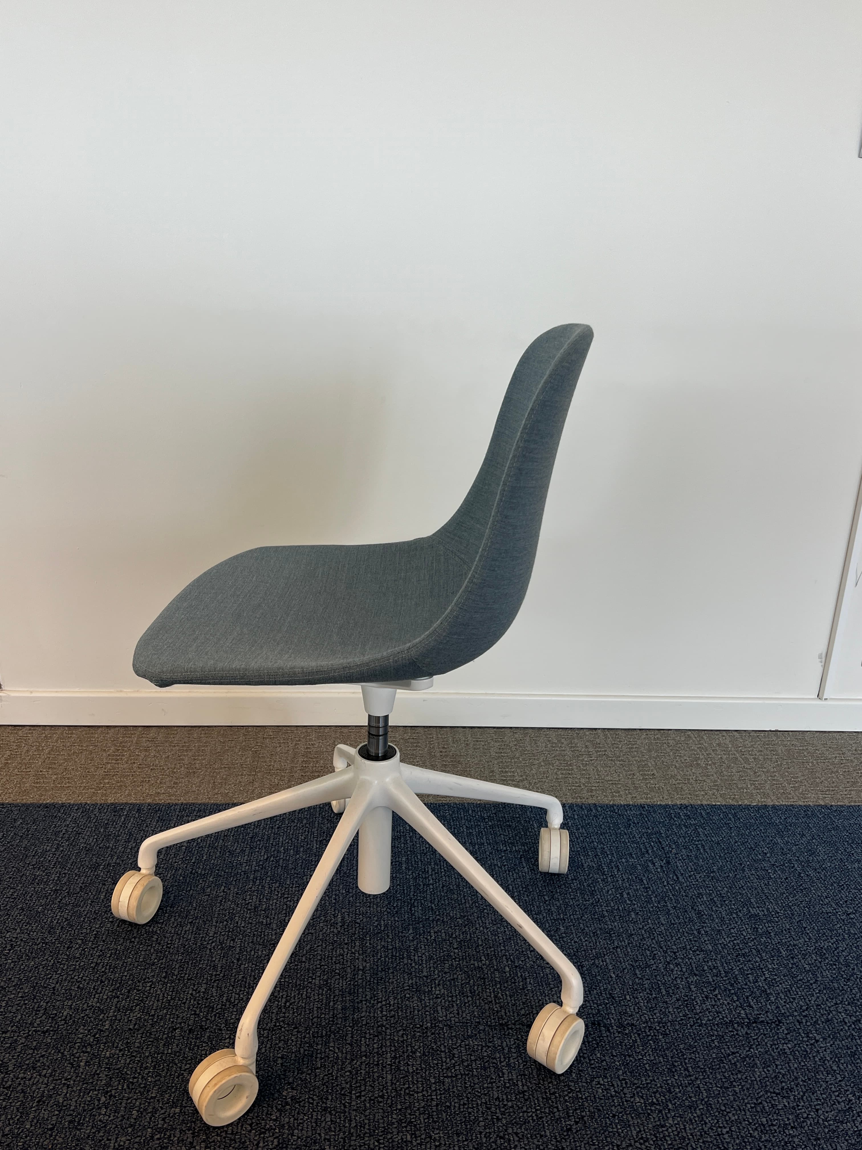 Infiniti Pure Loop Mono Blue Fabric Adjustable Office Chair on Wheels