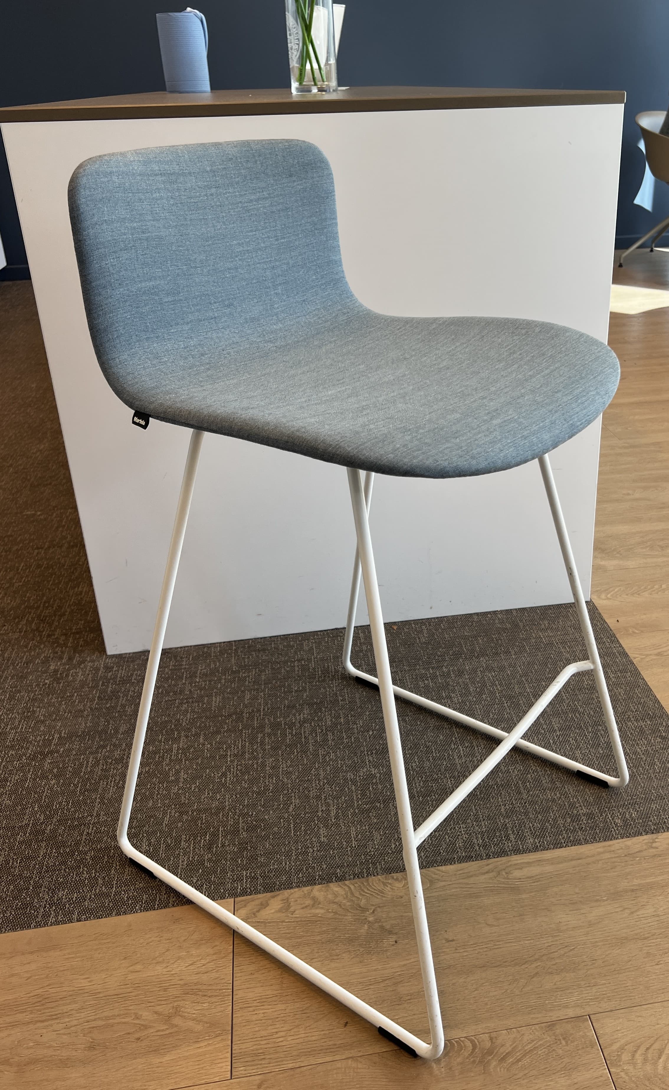 Martela Gray Fabric High Chair