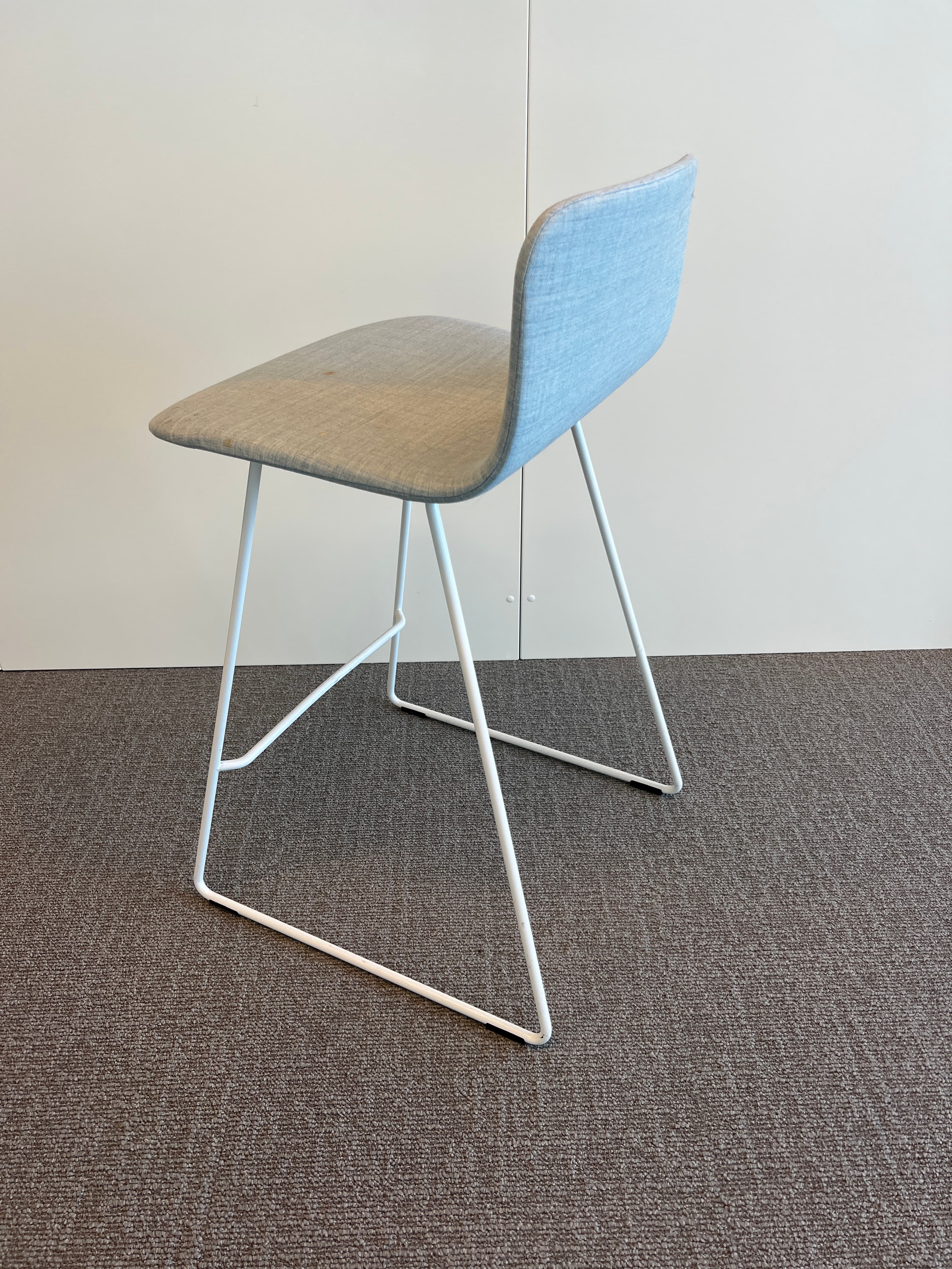 Martela White Gray Fabric High Chair