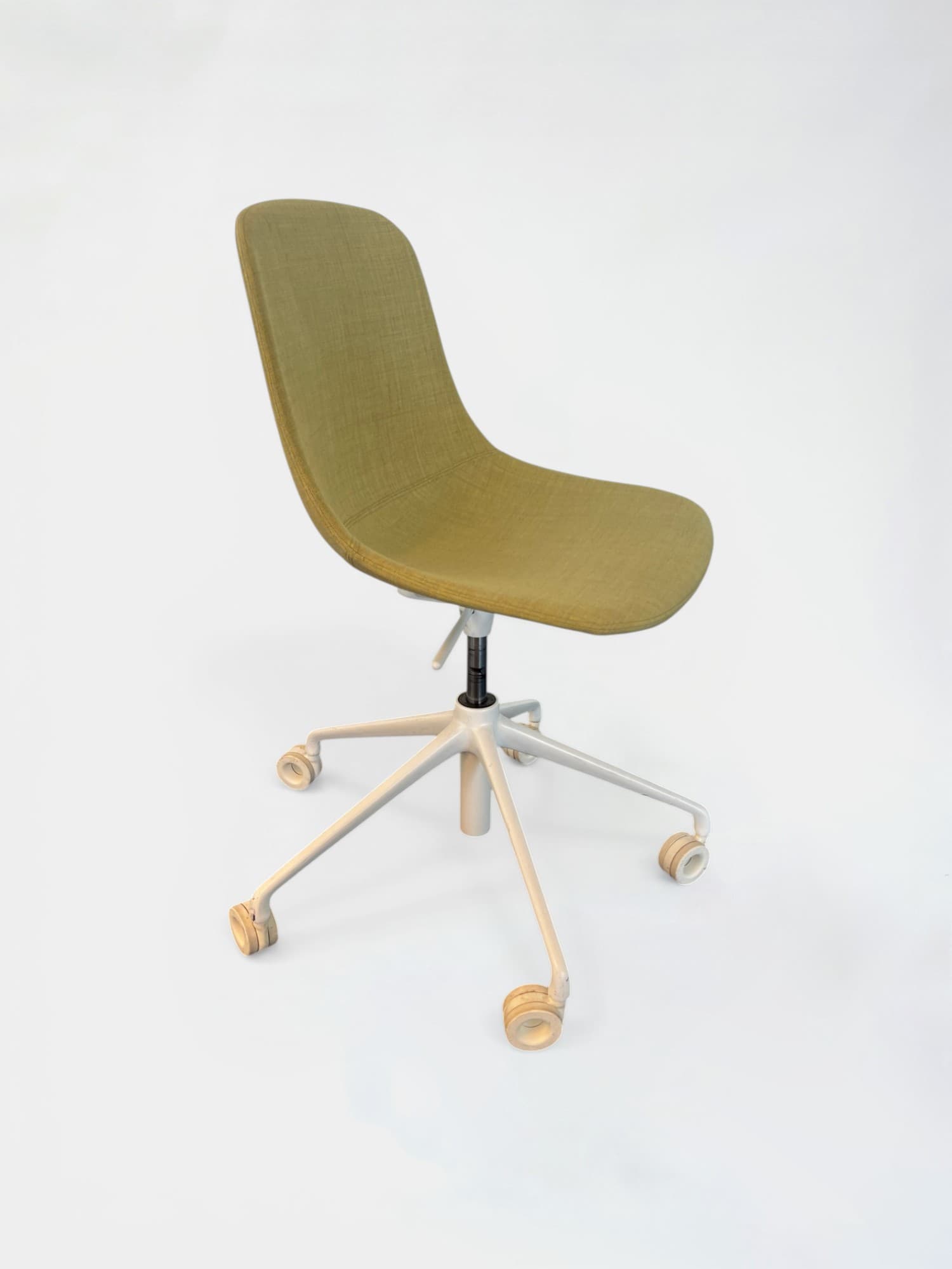 Infiniti Pure Loop Mono Yellow Fabric Adjustable Office Chair On Wheels